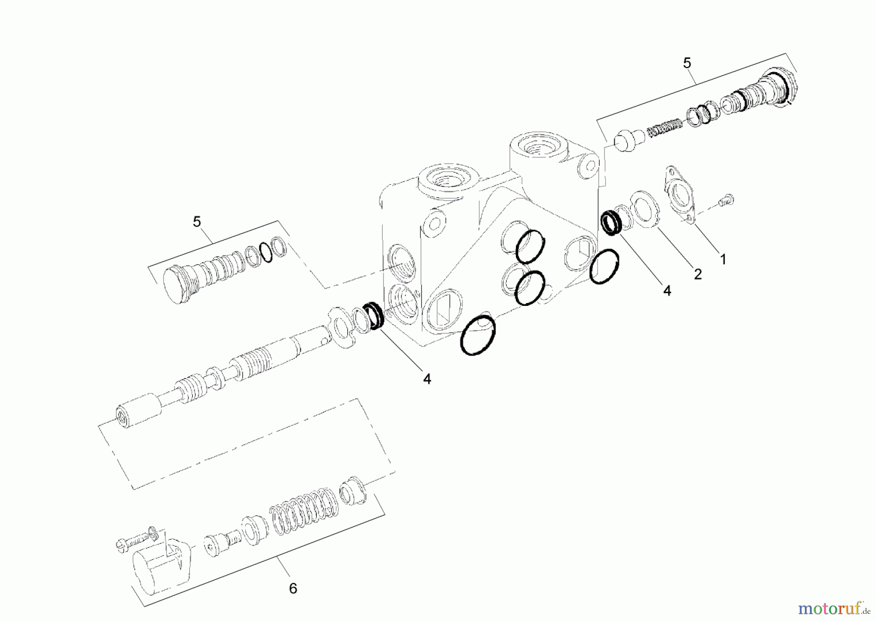  Compact Utility Attachments 23163 - Toro Backhoe, Dingo Compact Utility Loader (SN: 290000001 - 290999999) (2009) VALVE SECTION ASSEMBLY NO. 108-5694