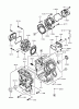 Zerto-Turn Mäher 74251 (Z587L) - Toro Z Master Mower, 60" TURBO FORCE Side Discharge Deck (SN: 260000001 - 260999999) (2006) Listas de piezas de repuesto y dibujos CYLINDER AND CRANKCASE ASSEMBLY KAWASAKI FD750D-BS03