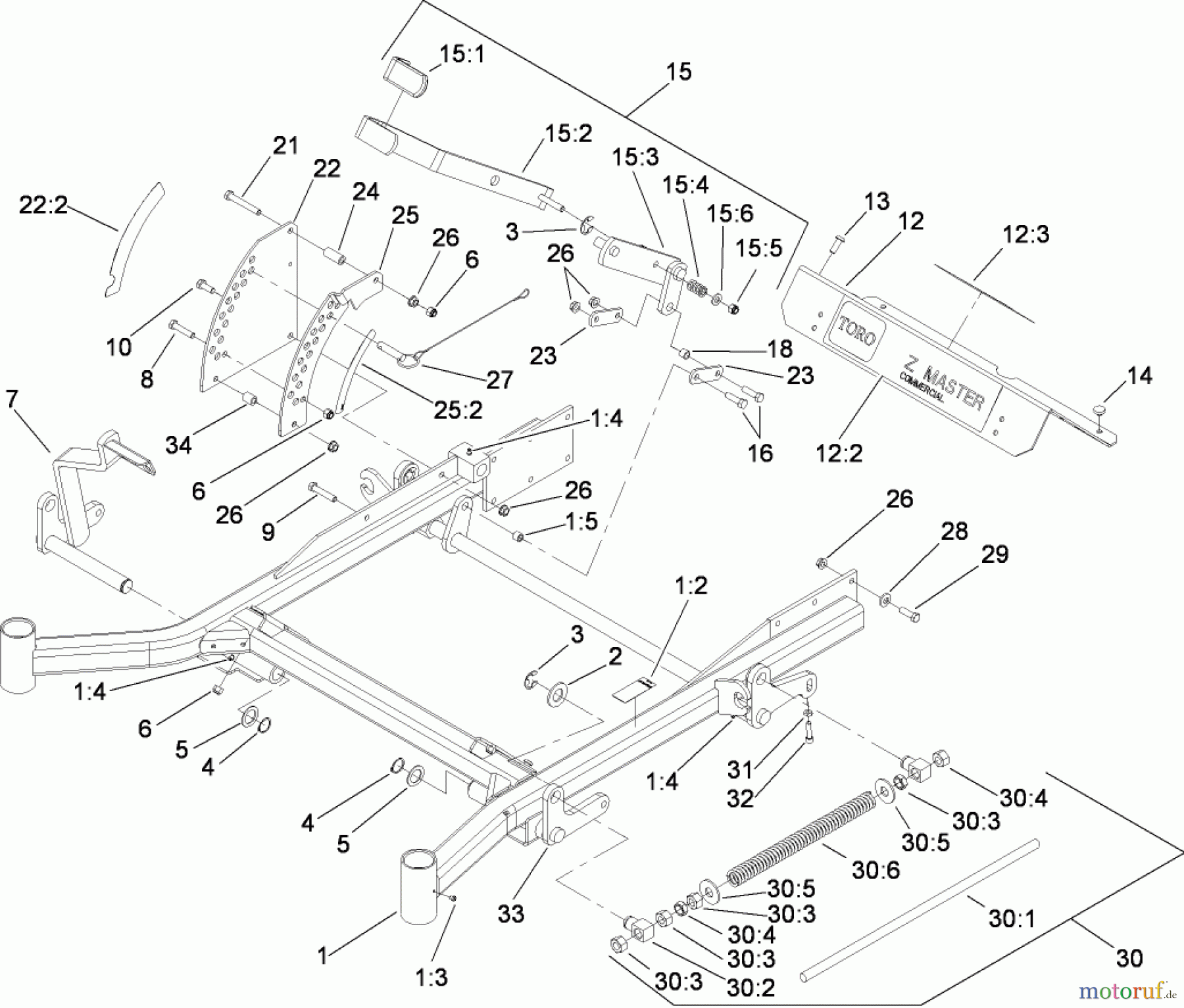  Zerto-Turn Mäher 74253 (Z580) - Toro Z Master Mower, 60