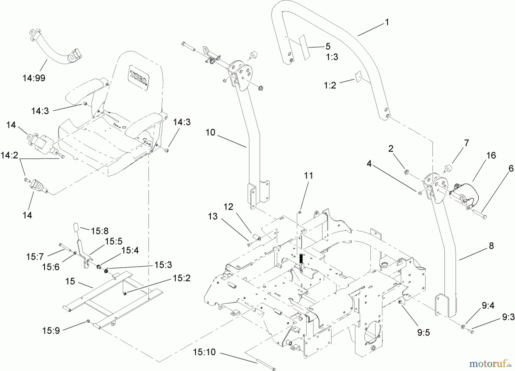  Zerto-Turn Mäher 74253 (Z589) - Toro Z Master Mower, 60