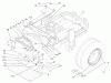 Zerto-Turn Mäher 74255 (Z588E) - Toro Z Master Mower, 60" TURBO FORCE Side Discharge Deck (SN: 240000001 - 240999999) (2004) Listas de piezas de repuesto y dibujos MAIN FRAME ASSEMBLY