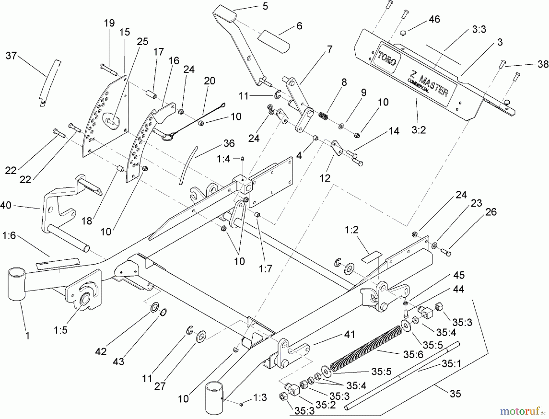  Zerto-Turn Mäher 74256 (Z588E) - Toro Z Master Mower, 72