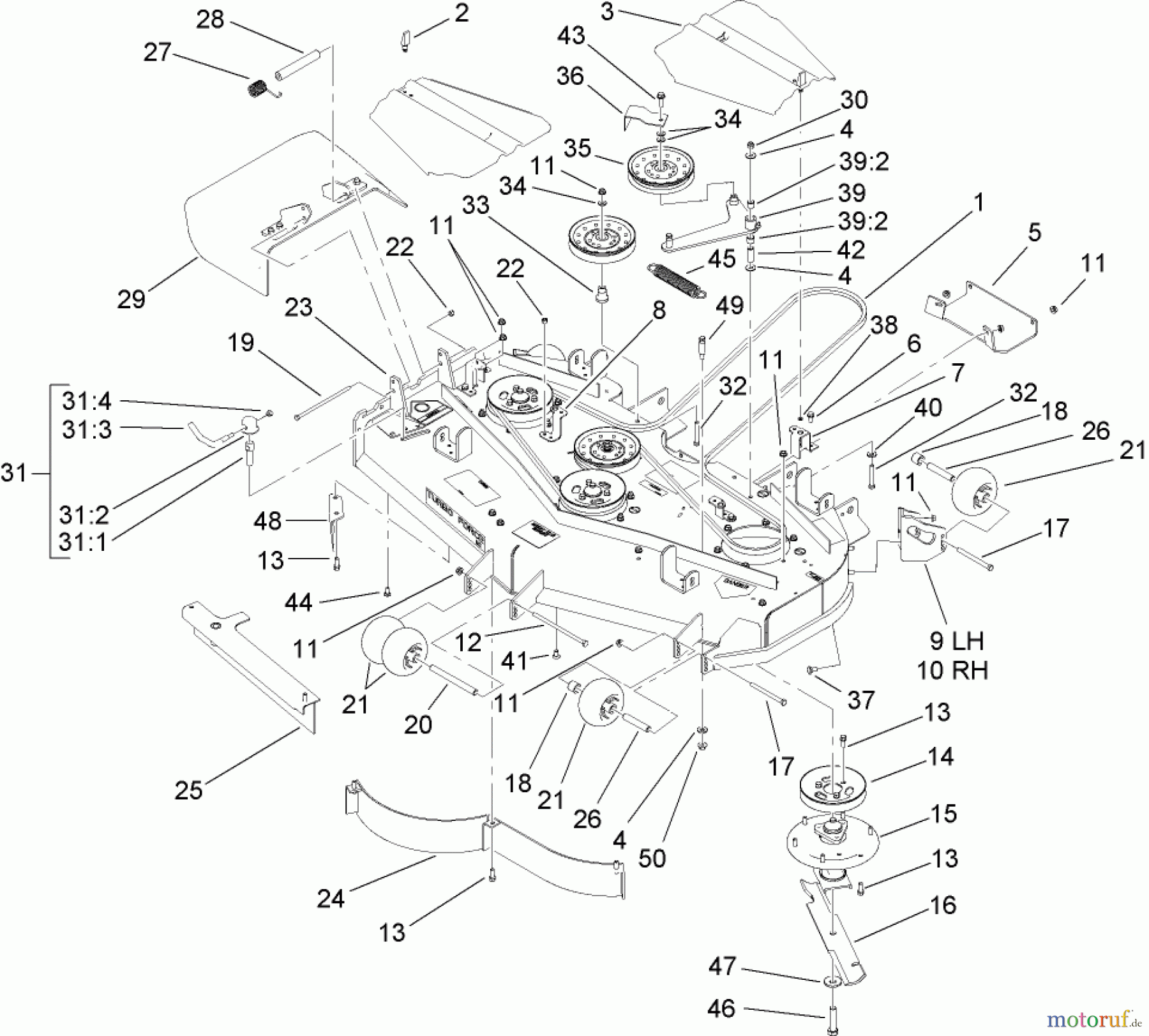  Zerto-Turn Mäher 74264 (Z593-D) - Toro Z Master Mower, 52