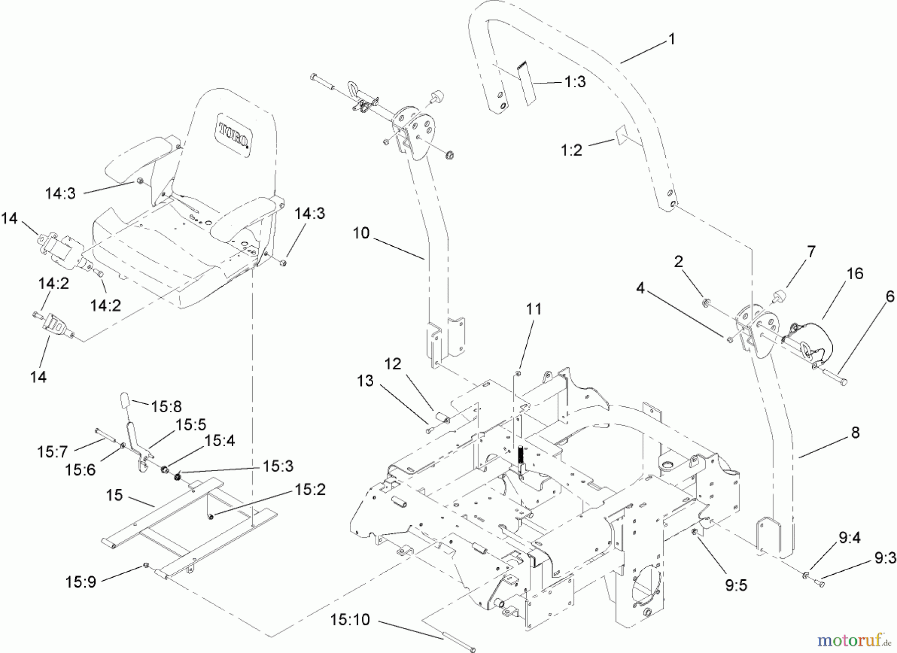  Zerto-Turn Mäher 74264 (Z593-D) - Toro Z Master Mower, 52