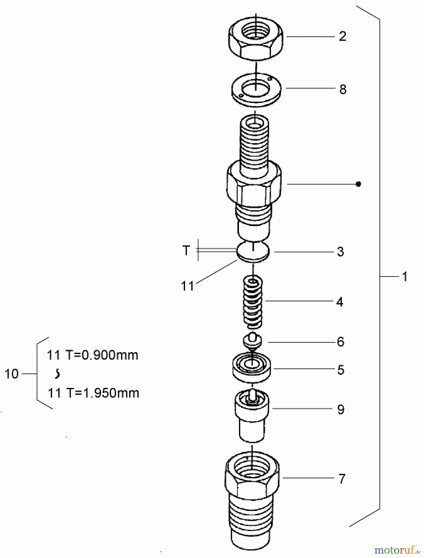  Zerto-Turn Mäher 74264TE (Z580-D) - Toro Z Master Mower, 132cm TURBO FORCE Side Discharge Deck (SN: 280000001 - 280999999) (2008) NOZZLE HOLDER ASSEMBLY