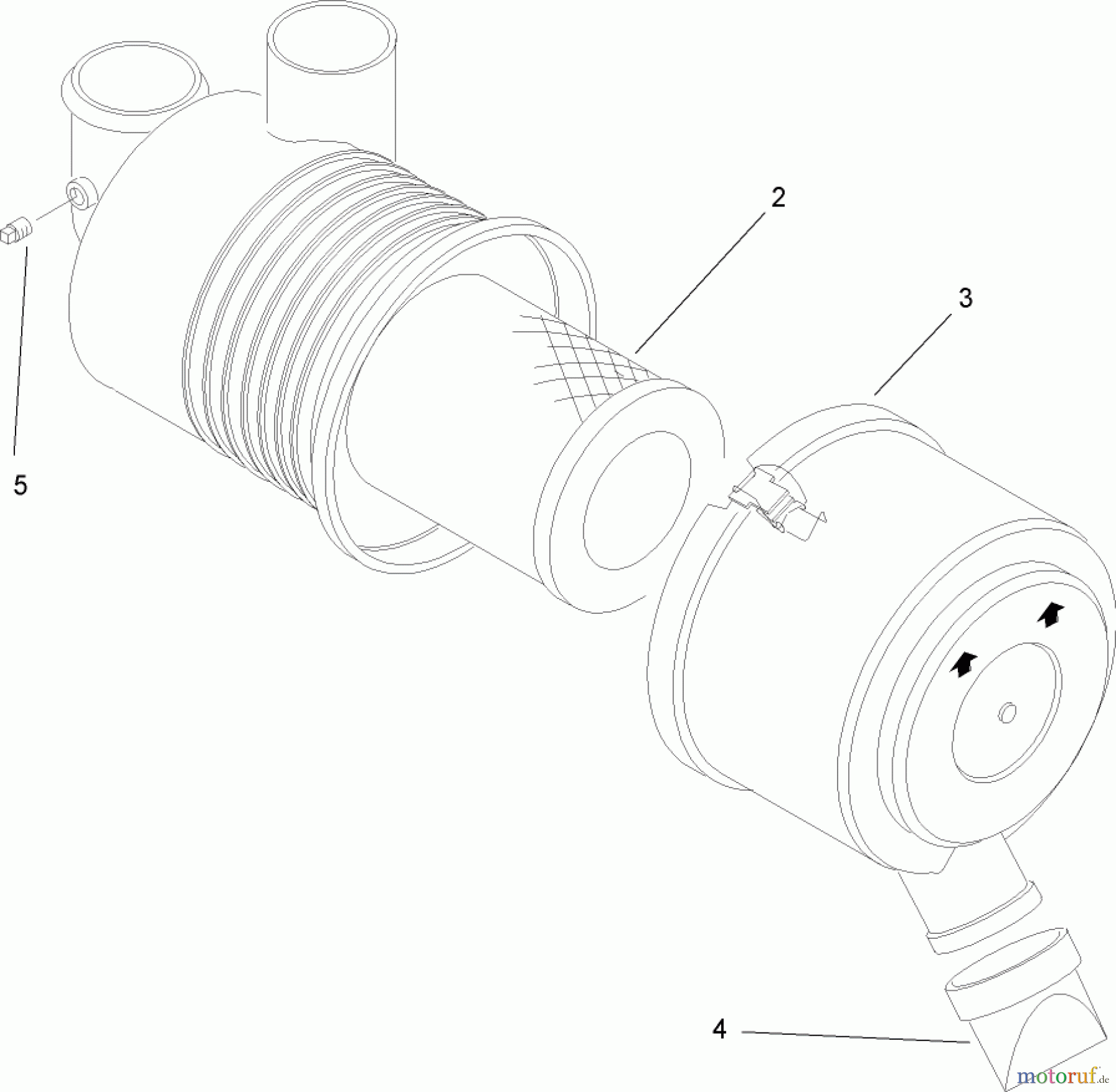  Zerto-Turn Mäher 74264TE (Z593-D) - Toro Z Master Mower, 132cm TURBO FORCE Side Discharge Deck (SN: 270000001 - 270999999) (2007) AIR CLEANER ASSEMBLY NO. 93-2190