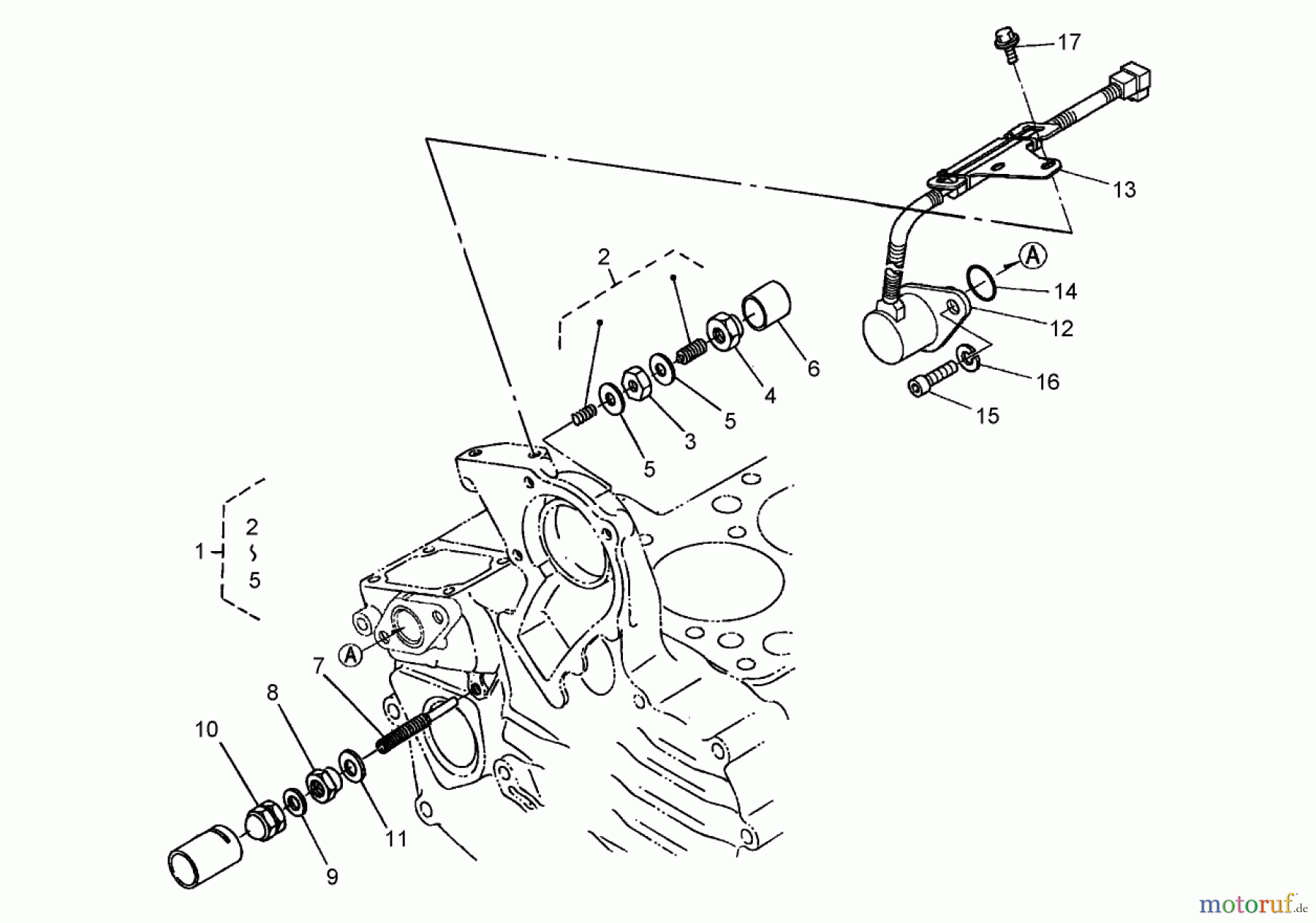  Zerto-Turn Mäher 74265TE (Z593-D) - Toro Z Master Mower, 152cm TURBO FORCE Side Discharge Deck (SN: 260000001 - 260999999) (2006) IDLE APPARATUS AND STOP SOLENOID ASSEMBLY