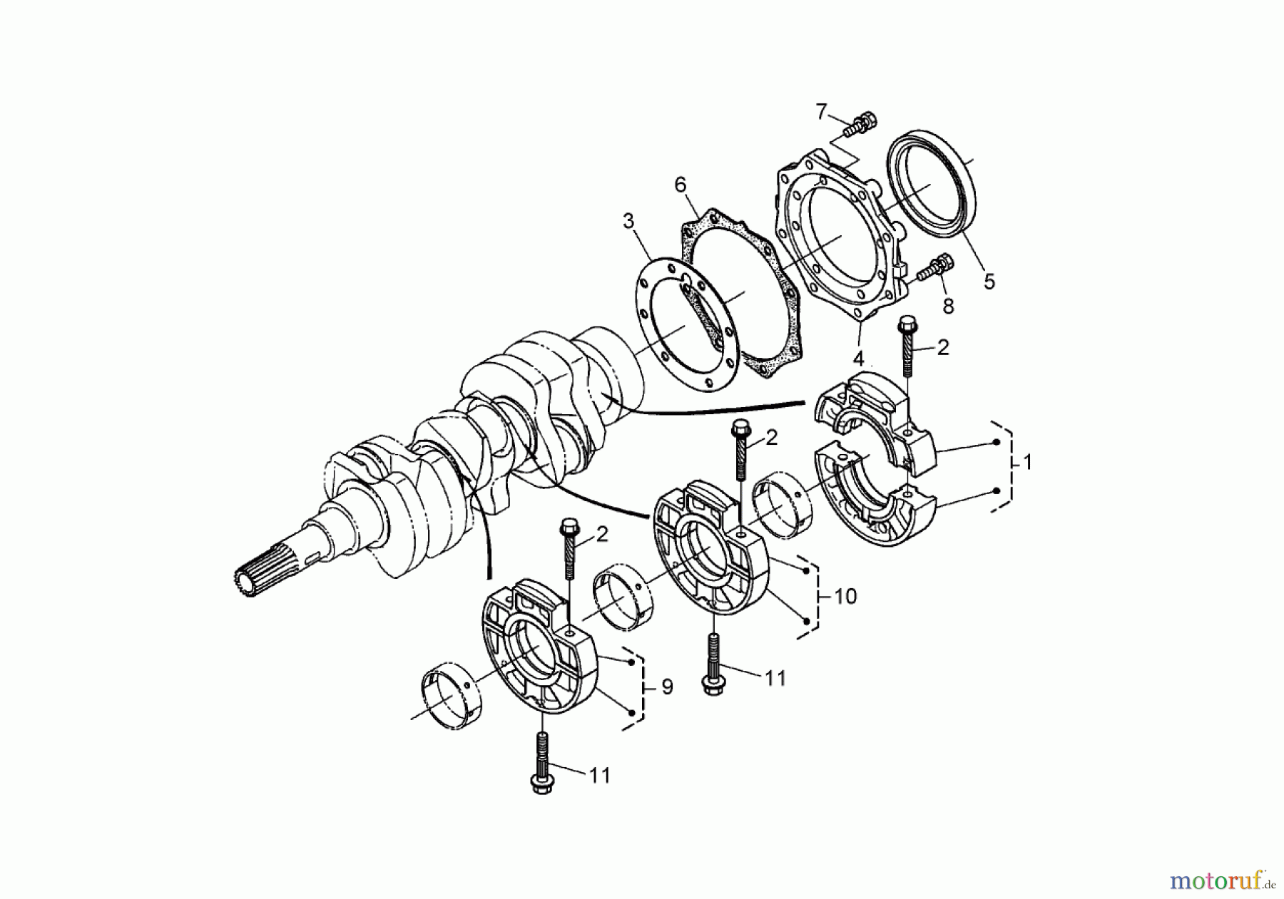  Zerto-Turn Mäher 74265TE (Z593-D) - Toro Z Master Mower, 152cm TURBO FORCE Side Discharge Deck (SN: 260000001 - 260999999) (2006) MAIN BEARING CASE ASSEMBLY