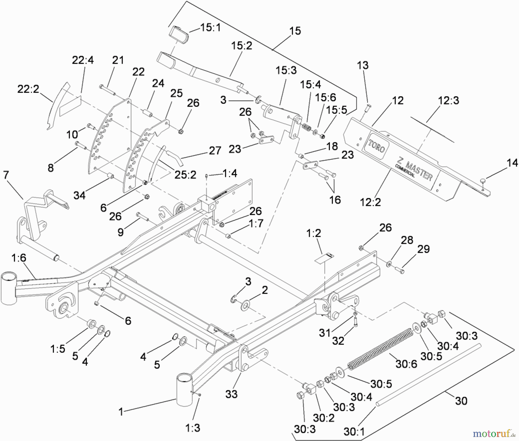  Zerto-Turn Mäher 74267CP (Z580-D) - Toro Z Master Mower, 60