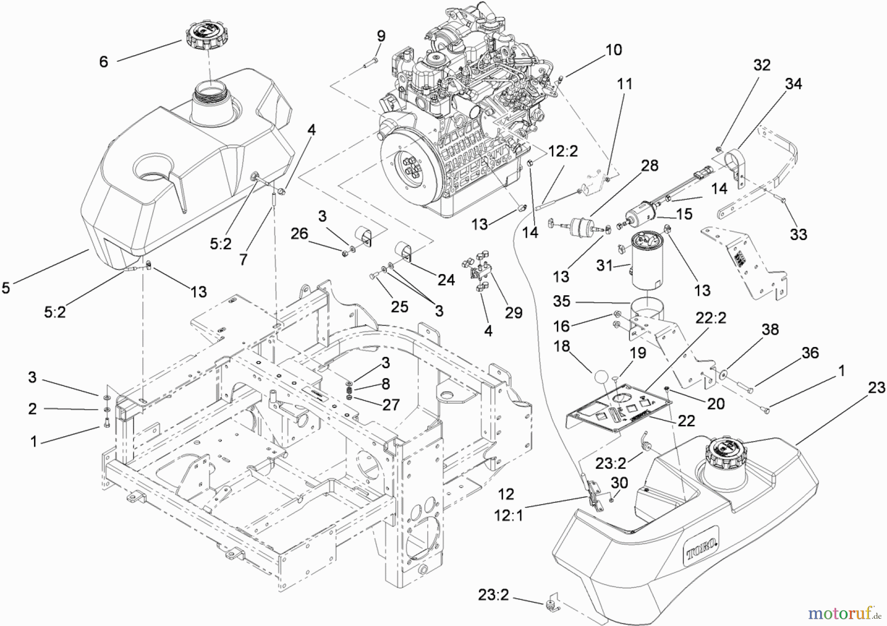  Zerto-Turn Mäher 74267CP (Z580-D) - Toro Z Master Mower, 60