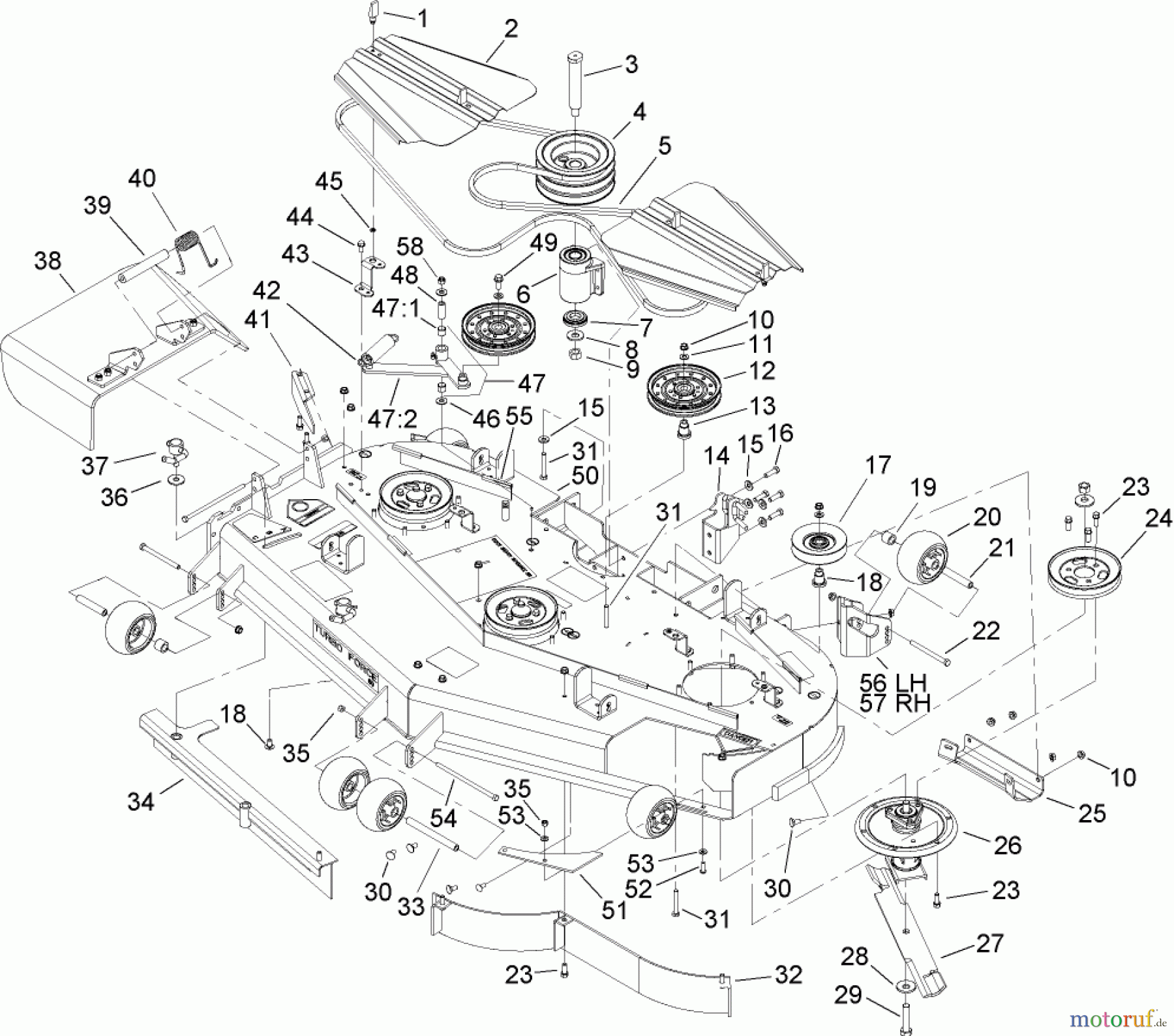  Zerto-Turn Mäher 74268 (Z597-D) - Toro Z Master Mower, 60