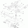 Zerto-Turn Mäher 74268 (Z597-D) - Toro Z Master Mower, 60" TURBO FORCE Side Discharge Deck (SN: 260000001 - 260999999) (2006) Listas de piezas de repuesto y dibujos CASTER AND Z STAND ASSEMBLY