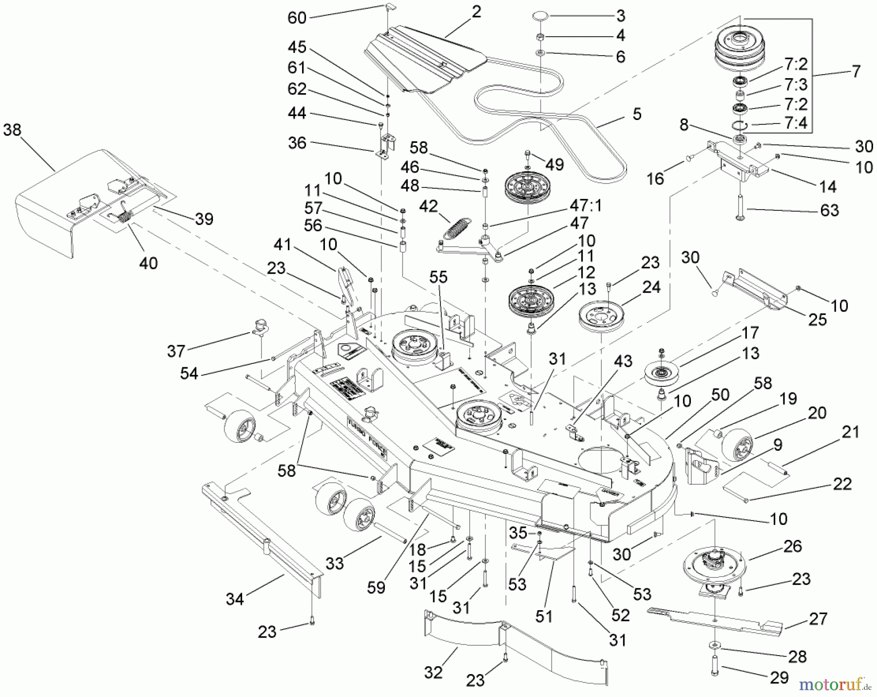  Zerto-Turn Mäher 74268 (Z597-D) - Toro Z Master Mower, 60