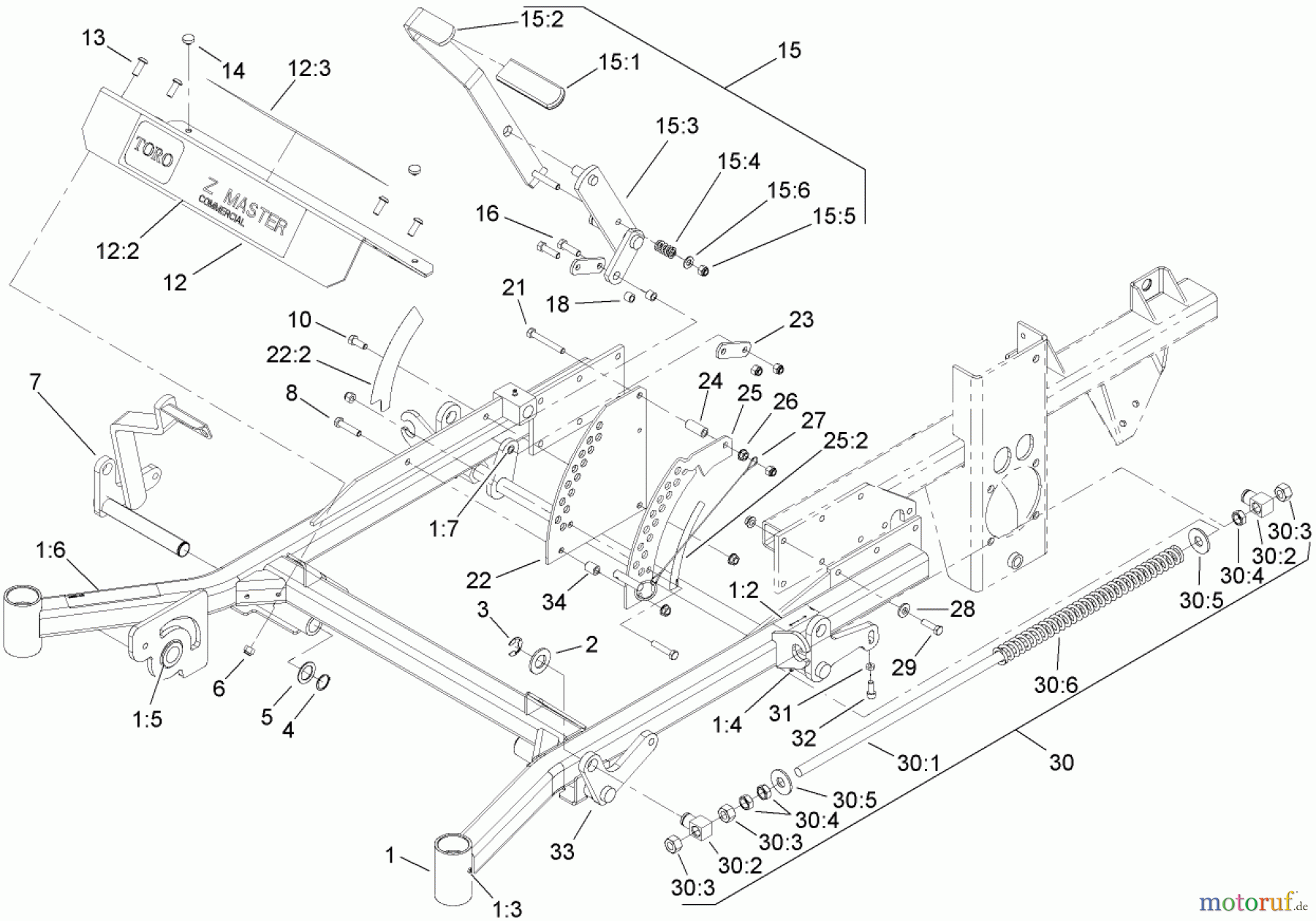  Zerto-Turn Mäher 74268 (Z597-D) - Toro Z Master Mower, 60