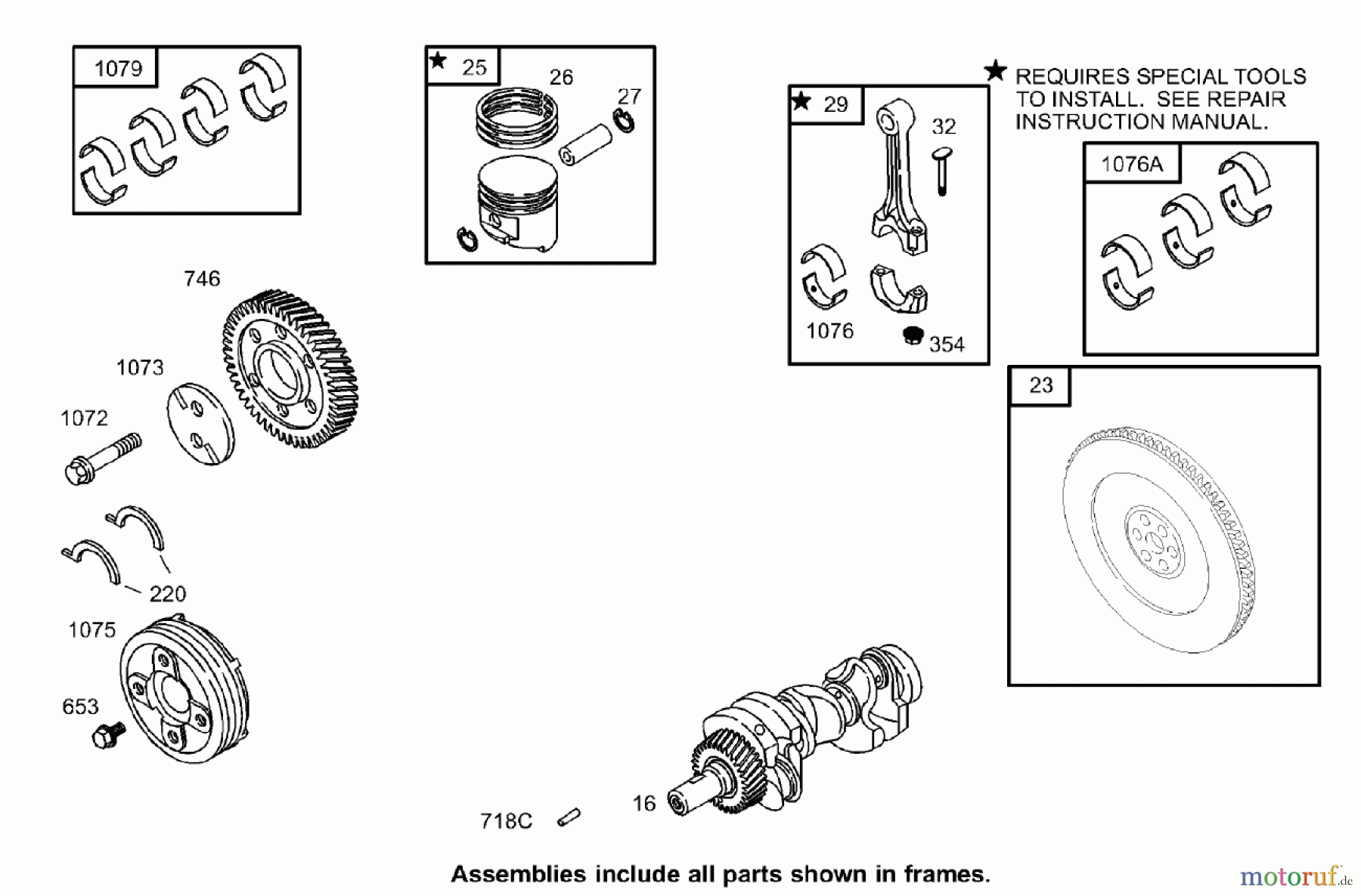  Zerto-Turn Mäher 74268TE (Z597-D) - Toro Z Master Mower, 152cm TURBO FORCE Side Discharge Deck (SN: 240000001 - 240999999) (2004) CRANKSHAFT ASSEMBLY