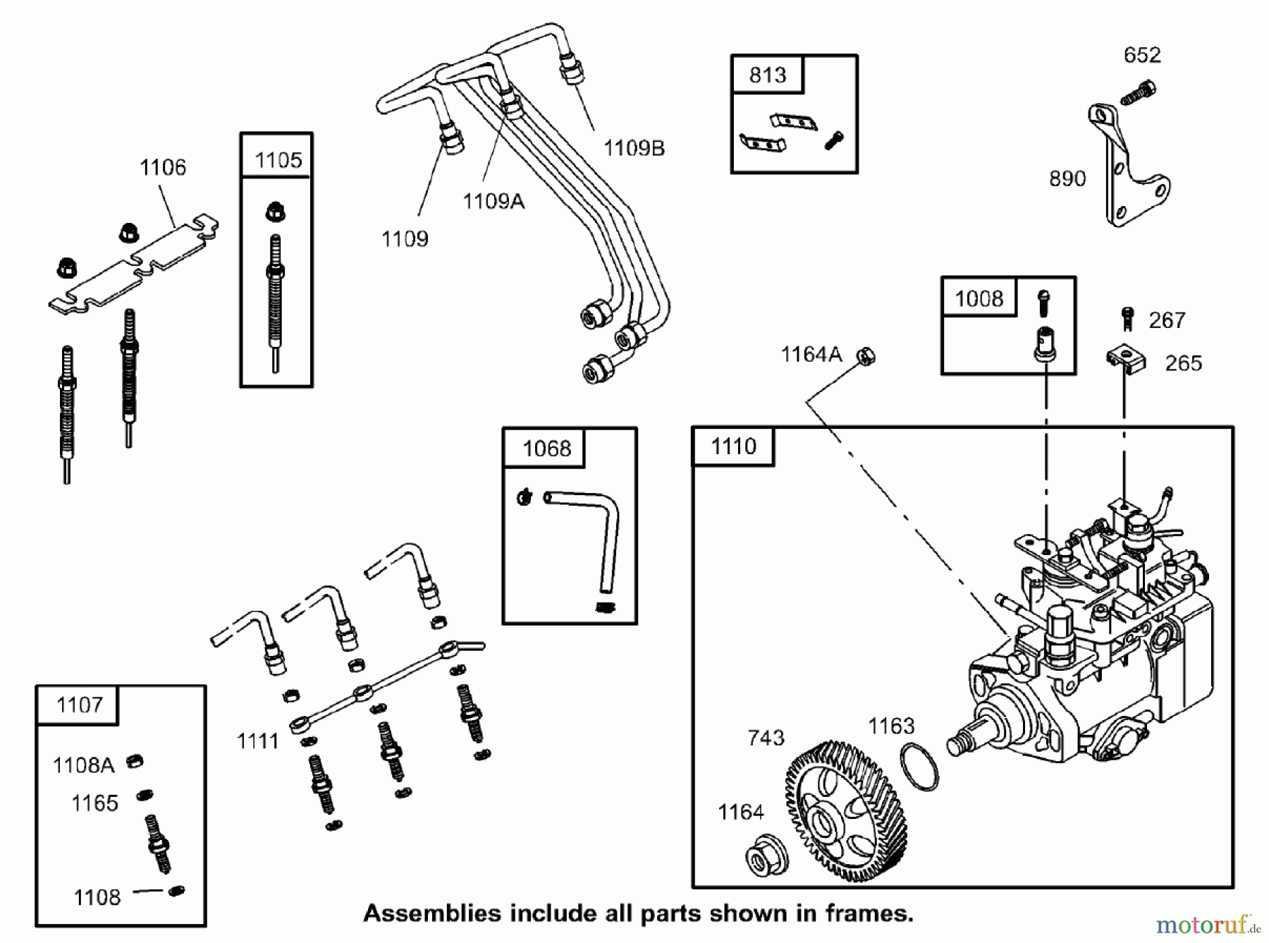  Zerto-Turn Mäher 74268TE (Z597-D) - Toro Z Master Mower, 152cm TURBO FORCE Side Discharge Deck (SN: 240000001 - 240999999) (2004) INJECTION PUMP ASSEMBLY