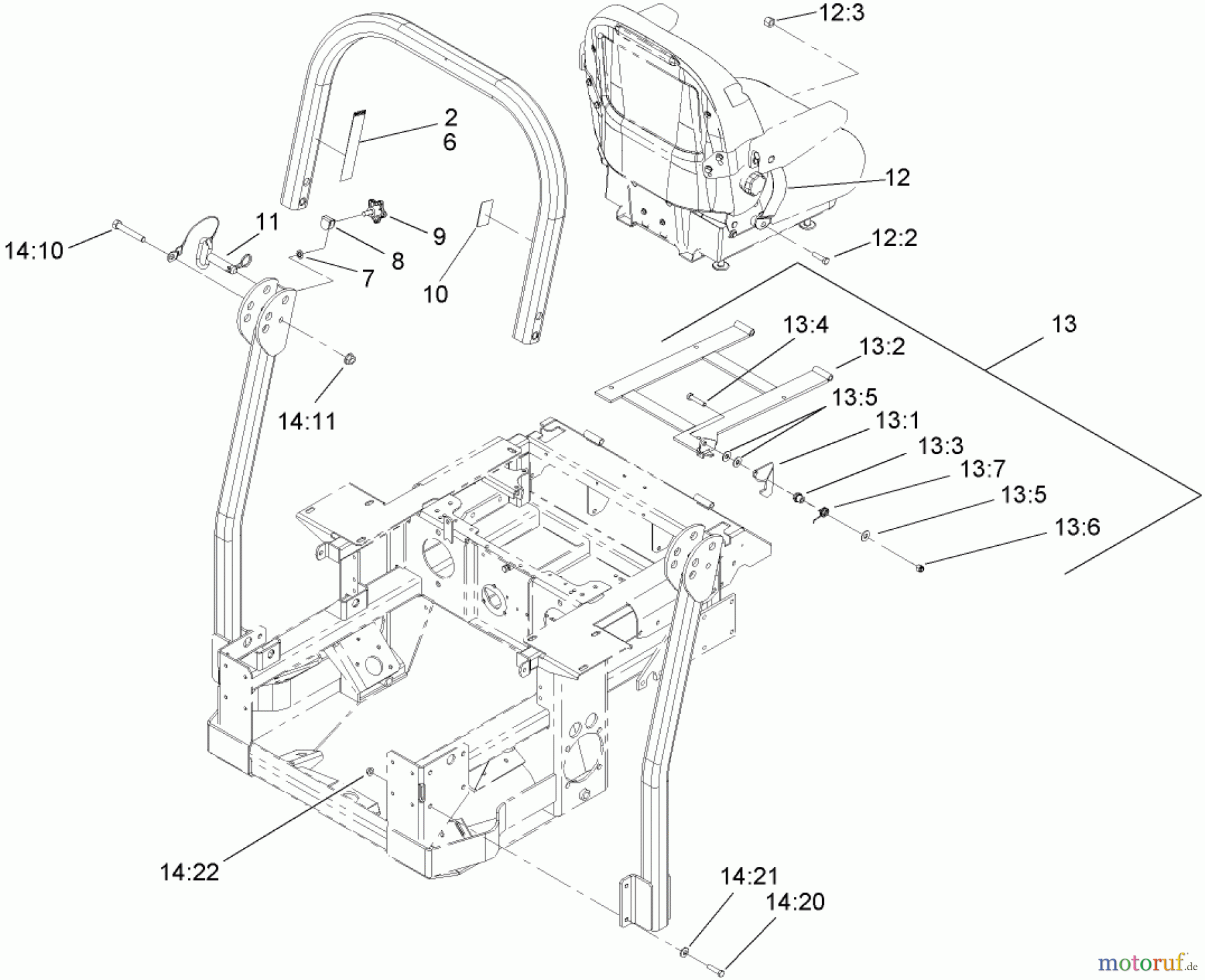  Zerto-Turn Mäher 74269 (Z597-D) - Toro Z Master Mower, 72