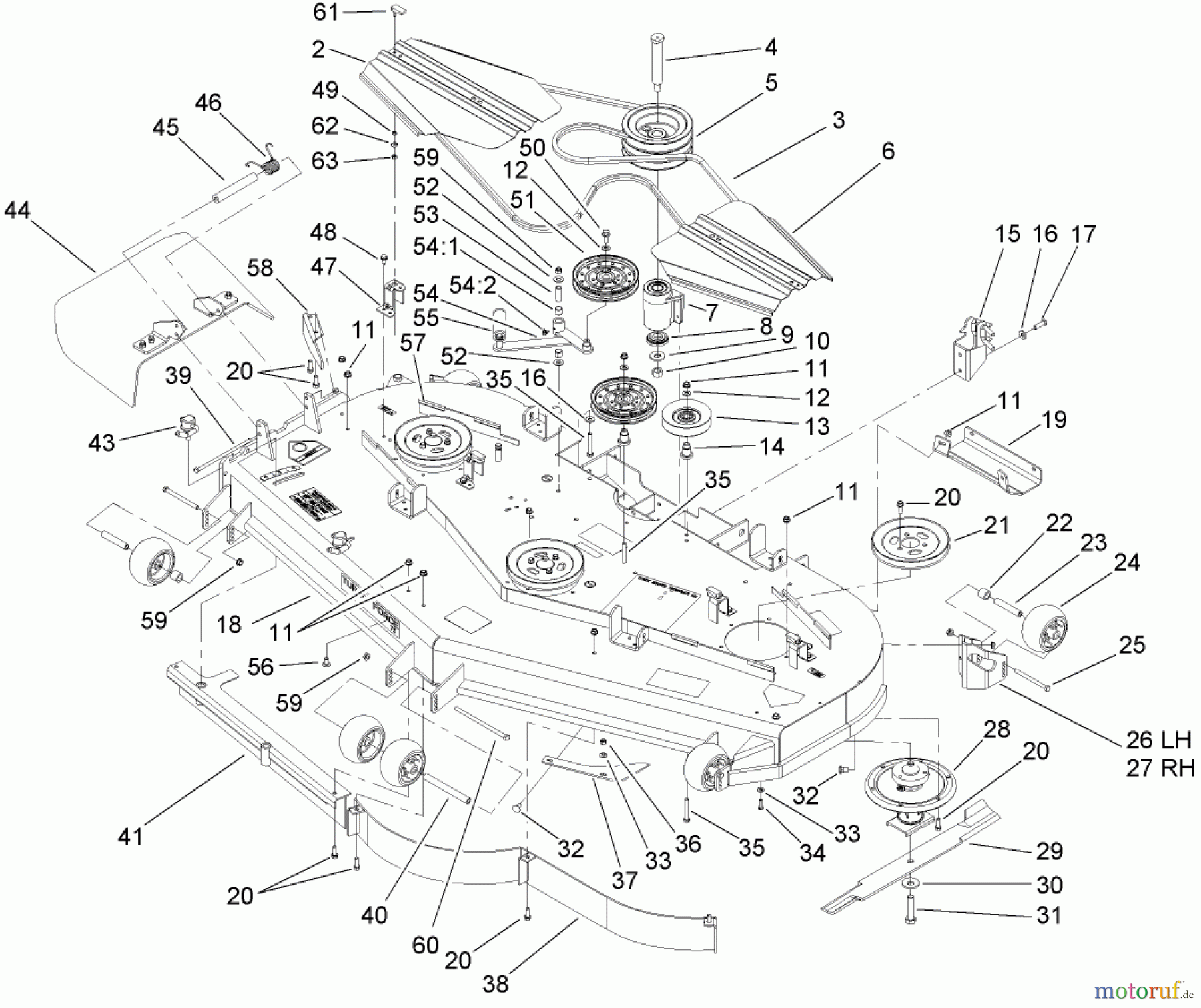  Zerto-Turn Mäher 74269 (Z597-D) - Toro Z Master Mower, 72