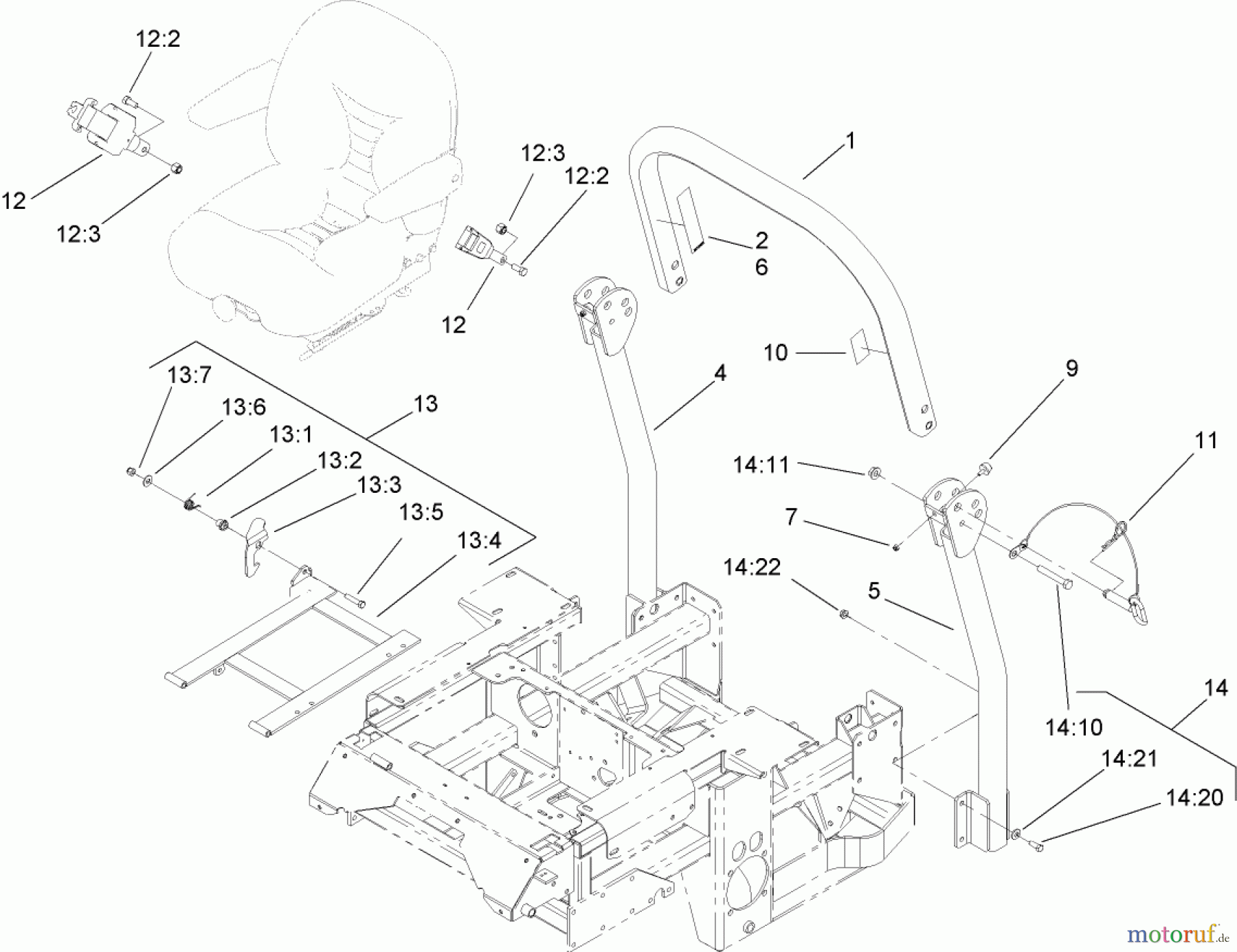  Zerto-Turn Mäher 74269CP (Z597-D) - Toro Z Master Mower, 72