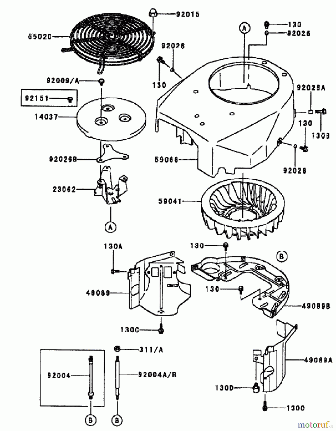  Zerto-Turn Mäher 74270 (Z147) - Toro Z Master Mower, 112cm SFS Side Discharge Deck (SN: 210000001 - 210999999) (2001) COOLING EQUIPMENT ASSEMBLY KAWASAKI FH500V-DS10