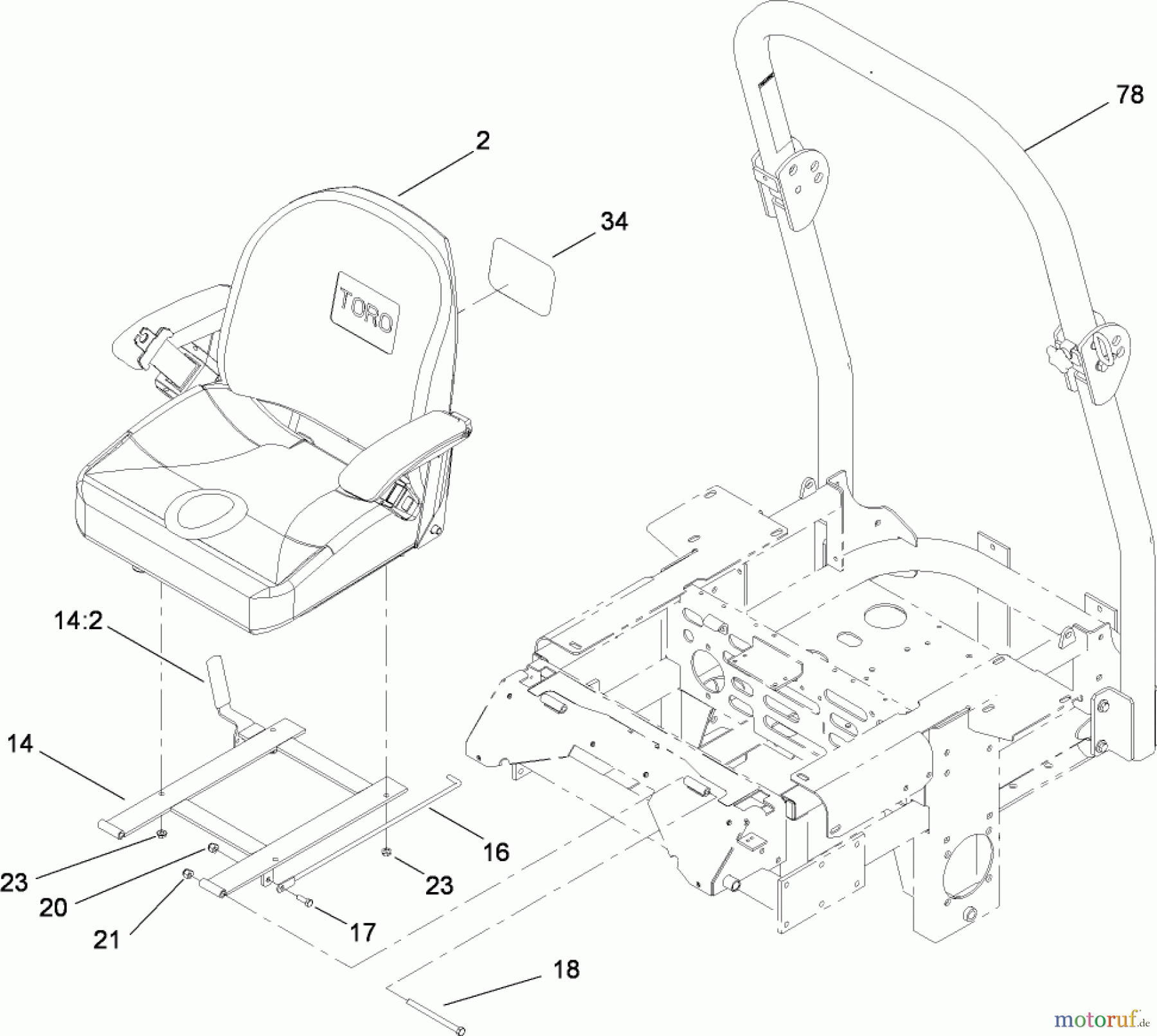  Zerto-Turn Mäher 74272 (Z550) - Toro Z Master Mower, 60