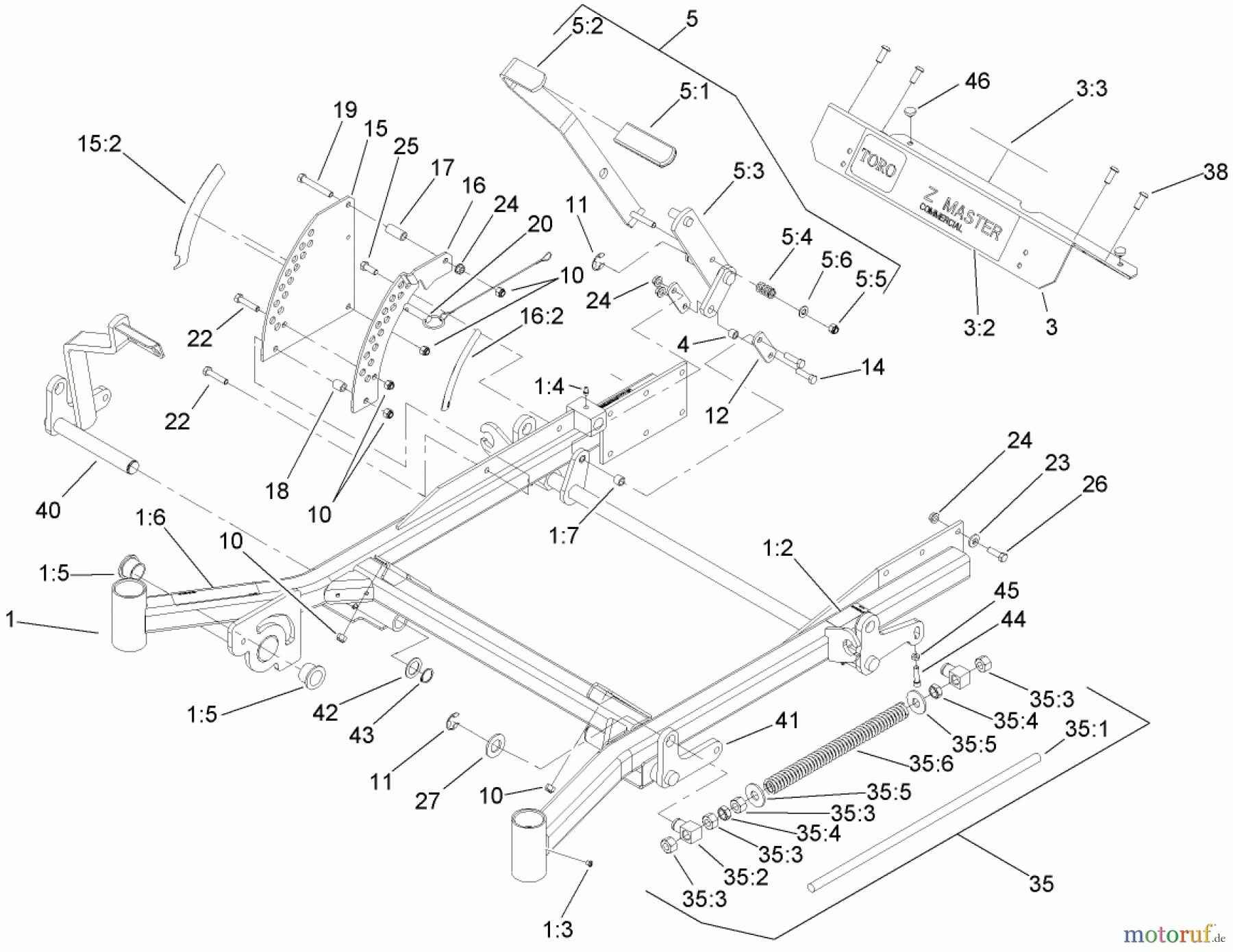  Zerto-Turn Mäher 74272CP (Z558) - Toro Z Master Mower, 60