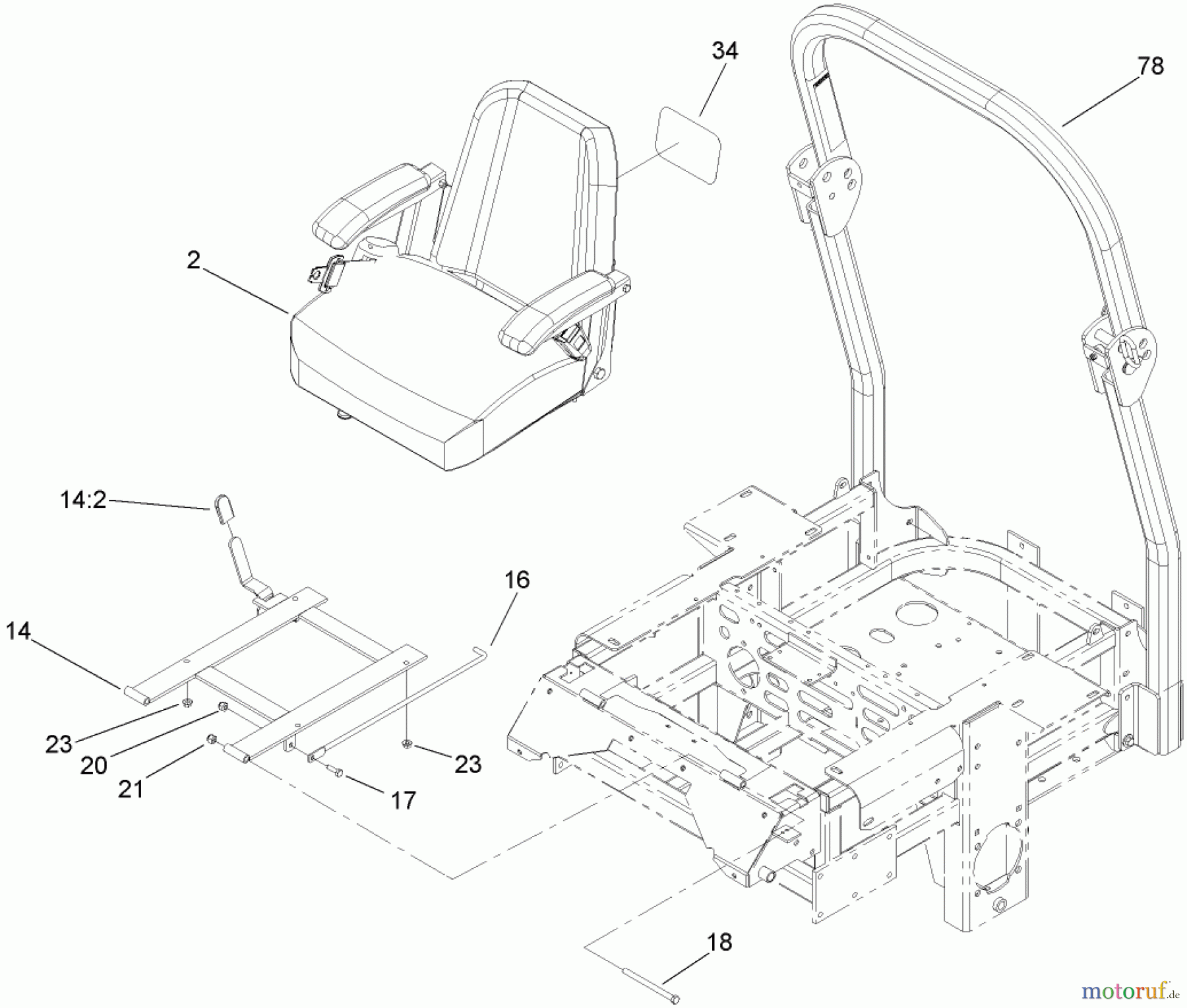  Zerto-Turn Mäher 74273 (Z558) - Toro Z Master Mower, 72