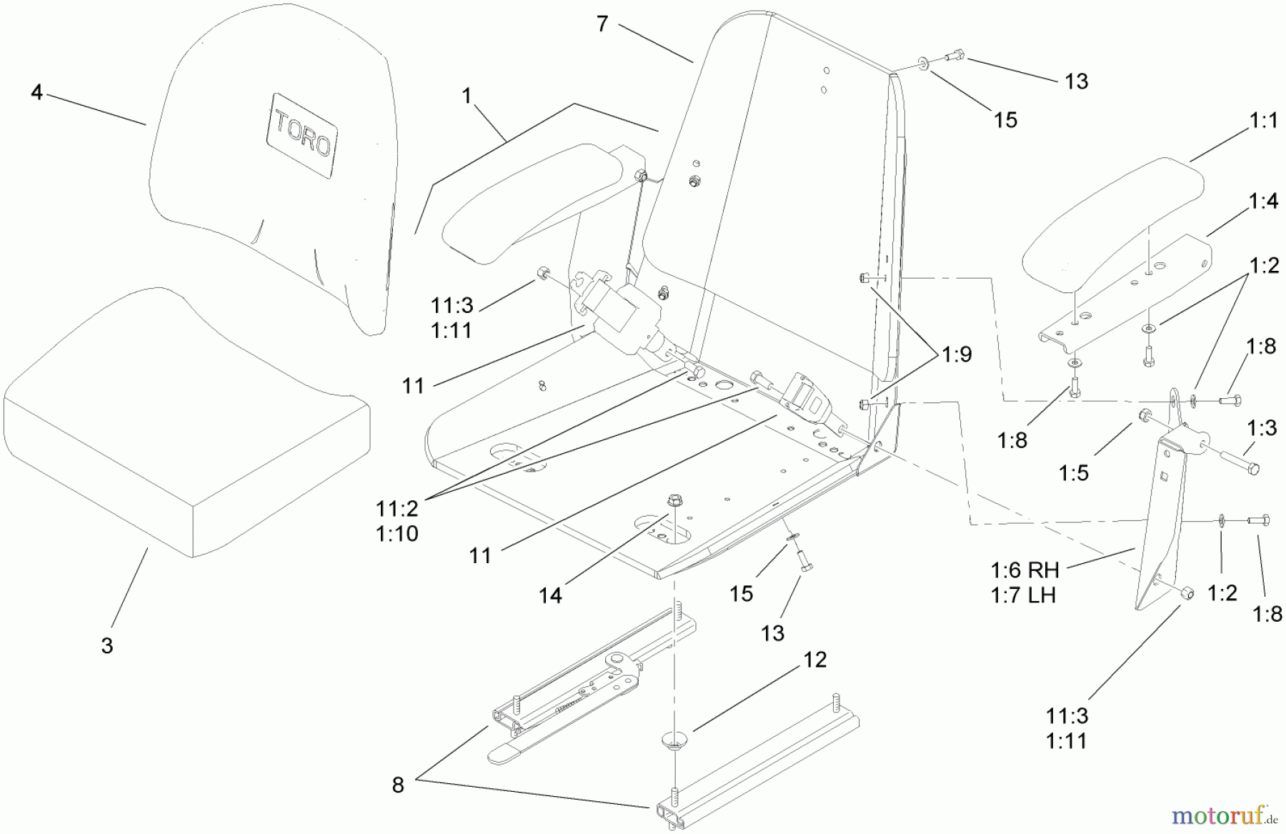  Zerto-Turn Mäher 74273 (Z558) - Toro Z Master Mower, 72