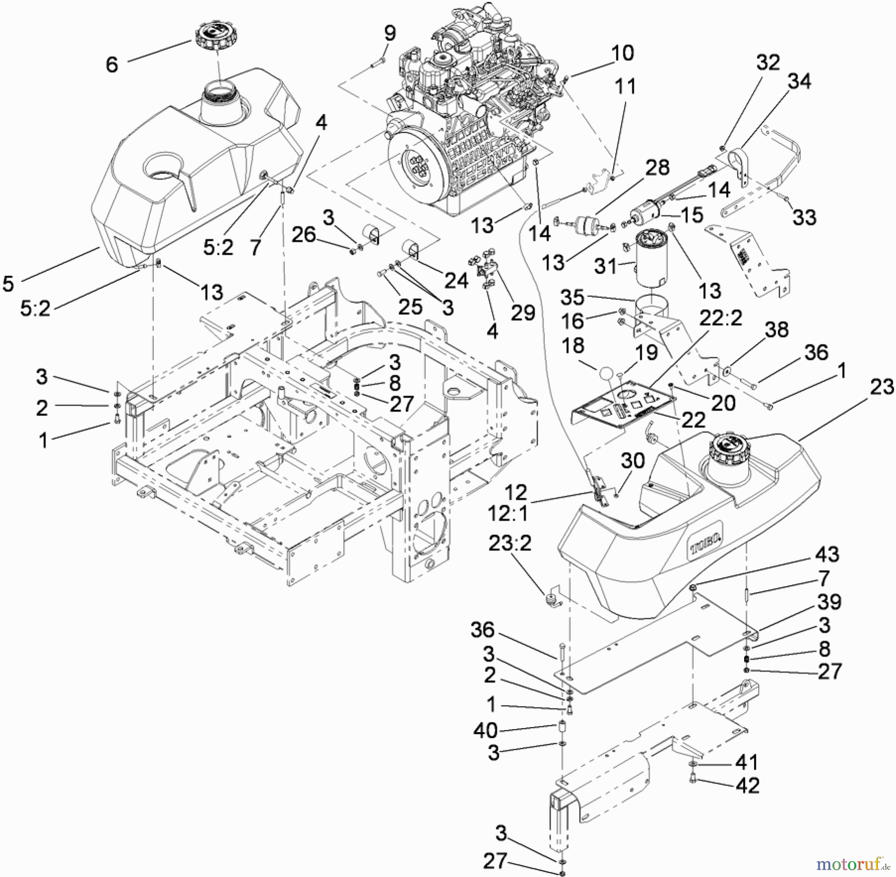  Zerto-Turn Mäher 74274 (Z580-D) - Toro Z Master Mower, 72