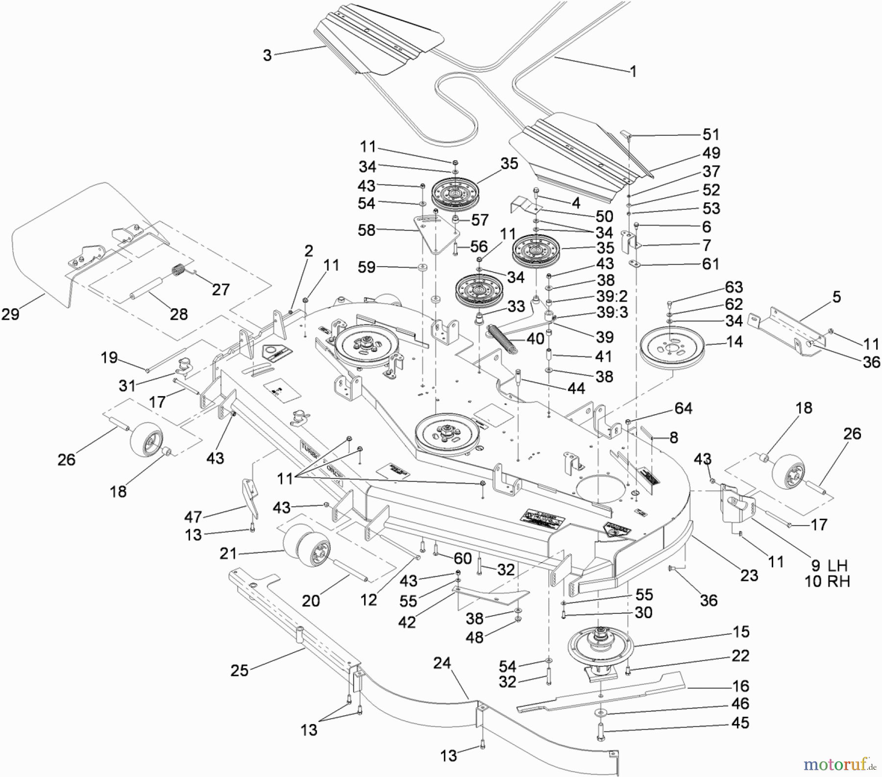  Zerto-Turn Mäher 74274CP (Z580-D) - Toro Z Master Mower, 72