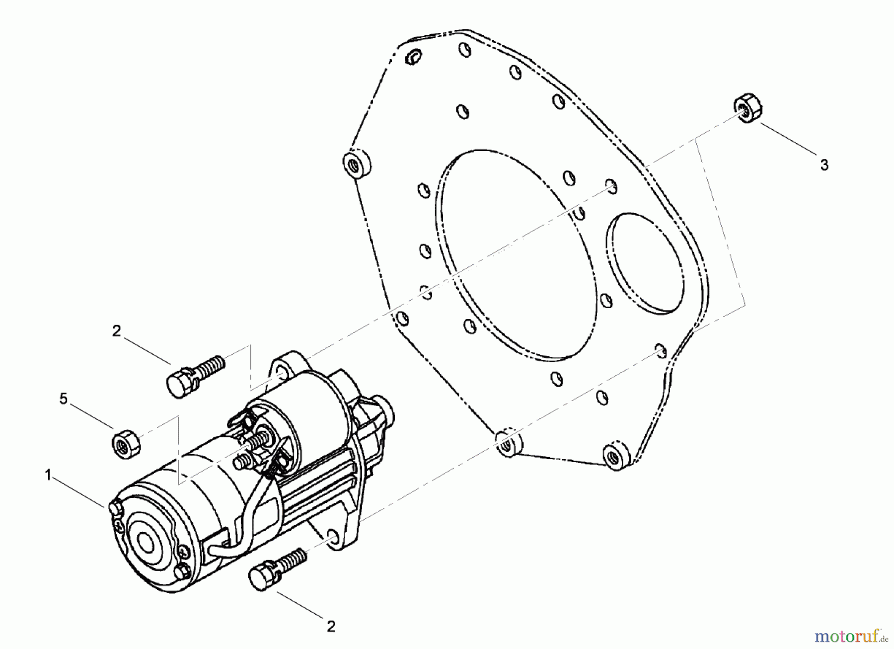  Zerto-Turn Mäher 74279TE (Z580-D) - Toro Z Master Mower, 52 Rear Discharge Deck (SN: 280000001 - 280999999) (2008) STARTER INSTALLATION ASSEMBLY