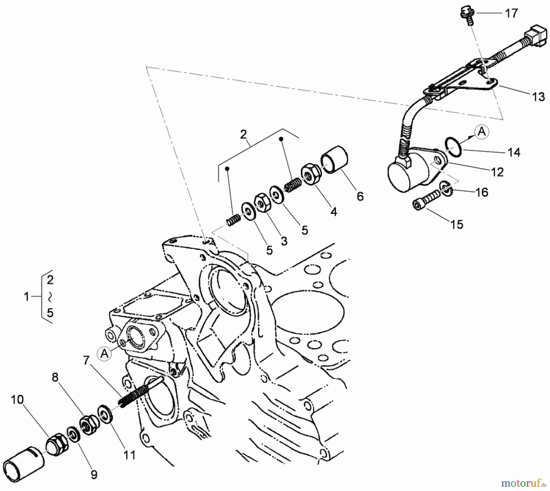  Zerto-Turn Mäher 74279TE (Z580-D) - Toro Z Master Mower, 52 Rear Discharge Deck (SN: 310000001 - 310999999) (2010) IDLE APPARATUS AND STOP SOLENOID ASSEMBLY