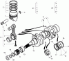 Zerto-Turn Mäher 74279TE (Z580-D) - Toro Z Master Mower, 52 Rear Discharge Deck (SN: 310000001 - 310999999) (2010) Listas de piezas de repuesto y dibujos PISTON AND CRANKSHAFT ASSEMBLY