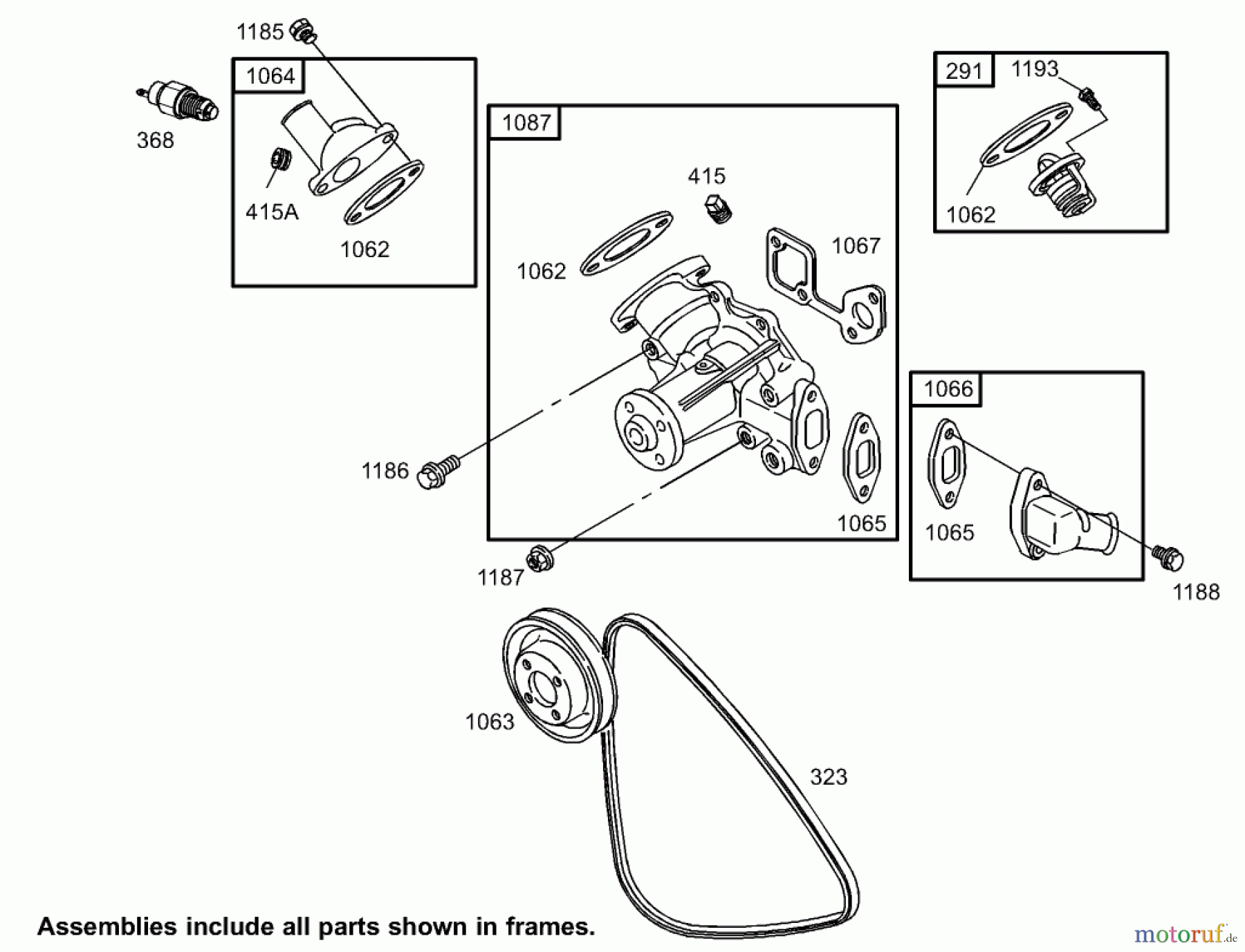  Zerto-Turn Mäher 74280TE (Z597-D) - Toro Z Master Mower, 62 Rear Discharge Deck (SN: 270000001 - 270999999) (2007) WATER PUMP ASSEMBLY