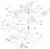 Zerto-Turn Mäher 74281TE (Z597-D) - Toro Z Master Mower, 72 Rear Discharge Deck (SN: 270000001 - 270000300) (2007) Listas de piezas de repuesto y dibujos CASTER WHEEL AND Z STAND ASSEMBLY