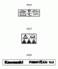 Zerto-Turn Mäher 74408TE (Z334) - Toro Z Master Mower, 86cm 7-Gauge Side Discharge Deck (SN: 270000001 - 270000700) (2007) Listas de piezas de repuesto y dibujos LABEL ASSEMBLY KAWASAKI FH580V-AS50-R