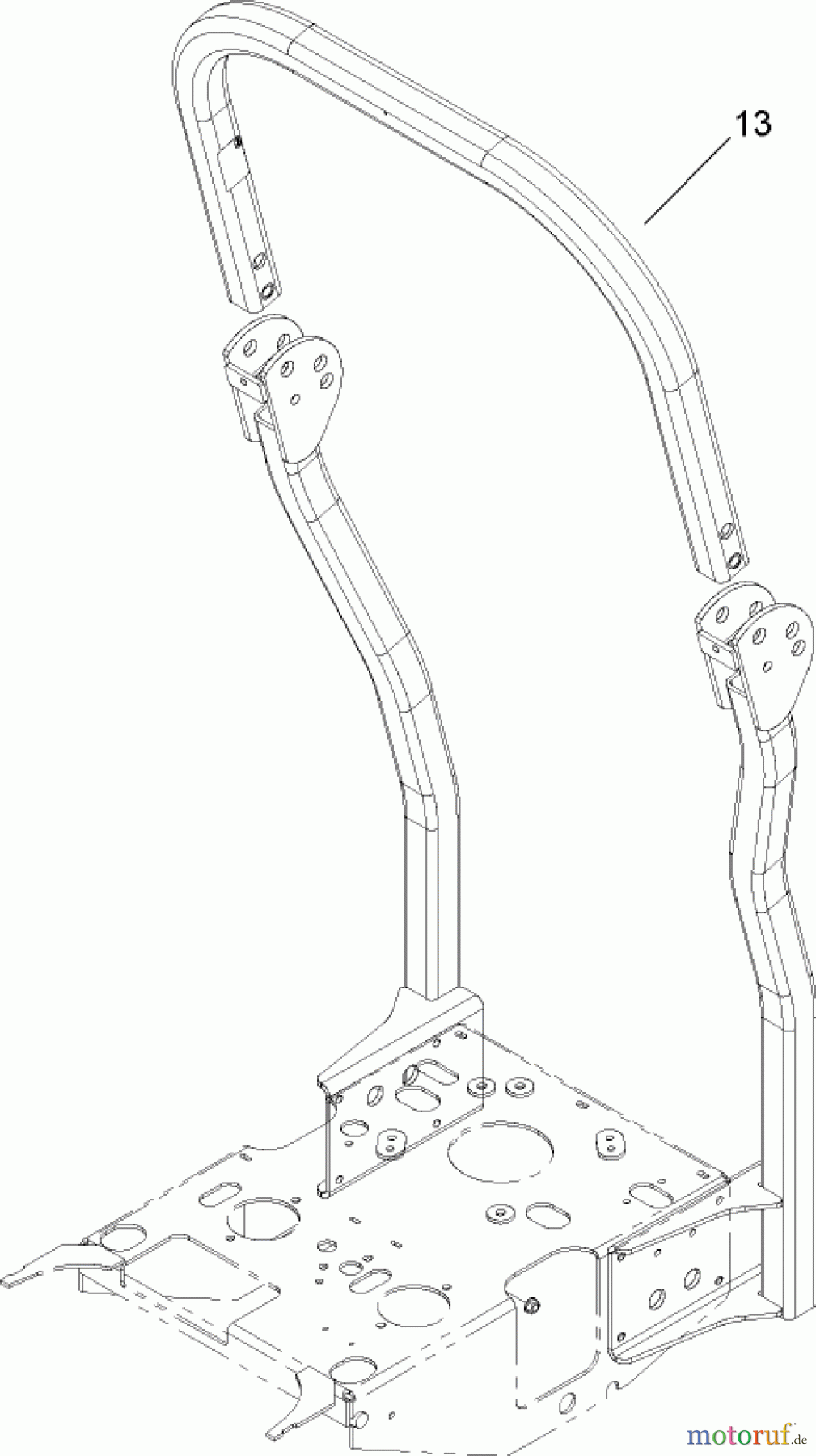  Zerto-Turn Mäher 74411TE (Z149) - Toro Z Master Mower, 112cm SFS Side Discharge Deck (SN: 260000001 - 260999999) (2006) ROLL-OVER-PROTECTION-SYSTEM ASSEMBLY