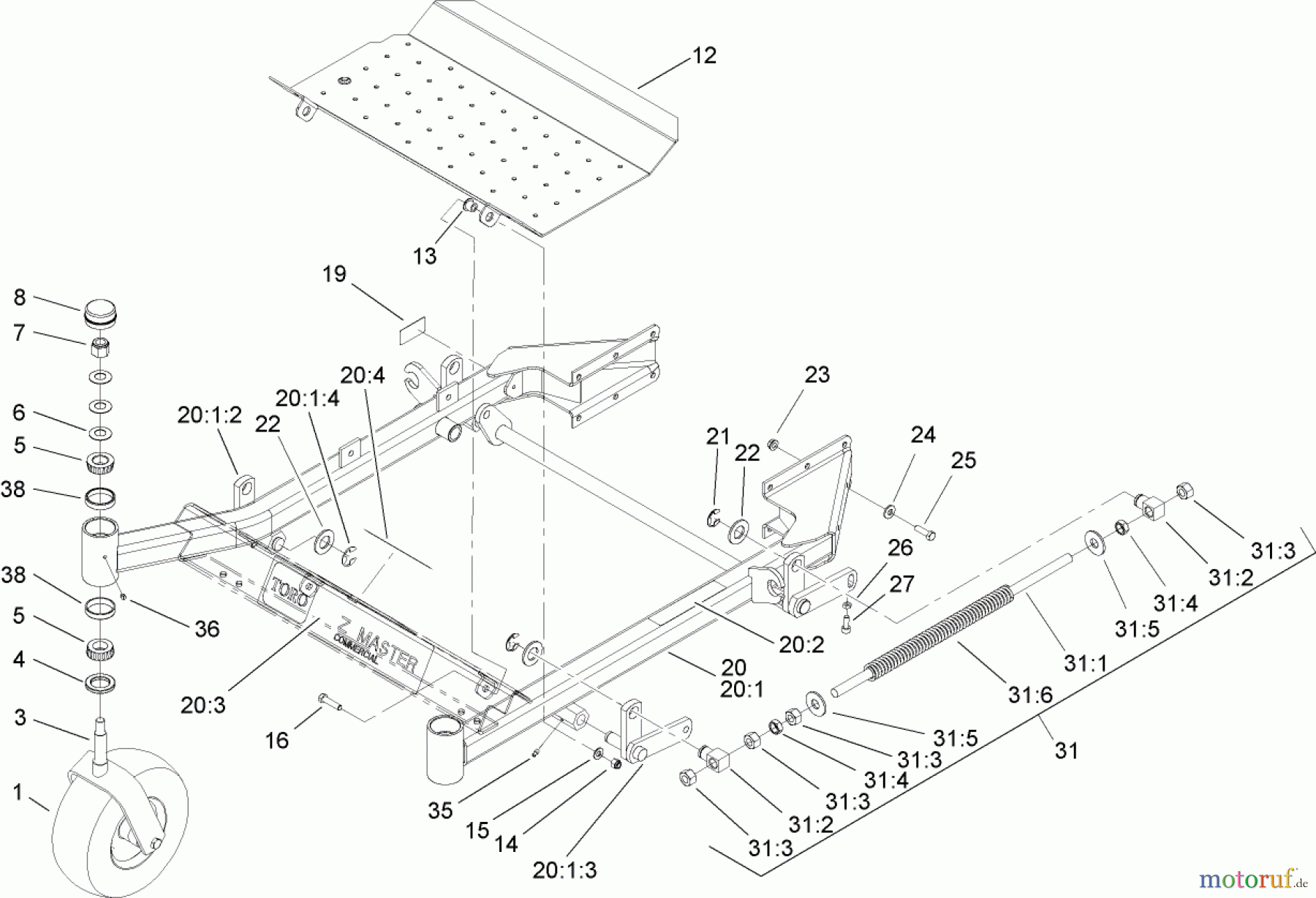  Zerto-Turn Mäher 74413 (Z449) - Toro Z Master Mower, 48