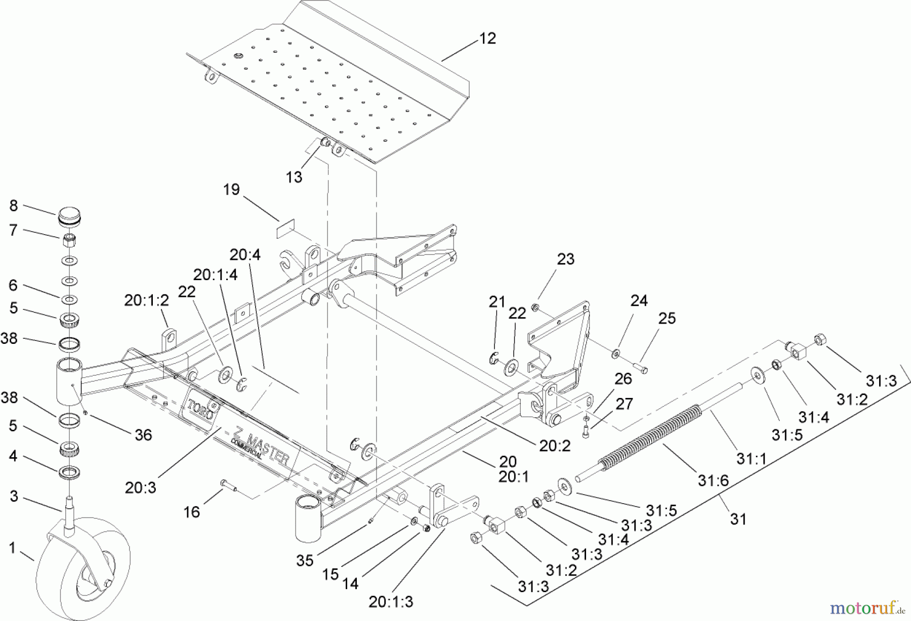  Zerto-Turn Mäher 74413 (Z449) - Toro Z Master Mower, 48