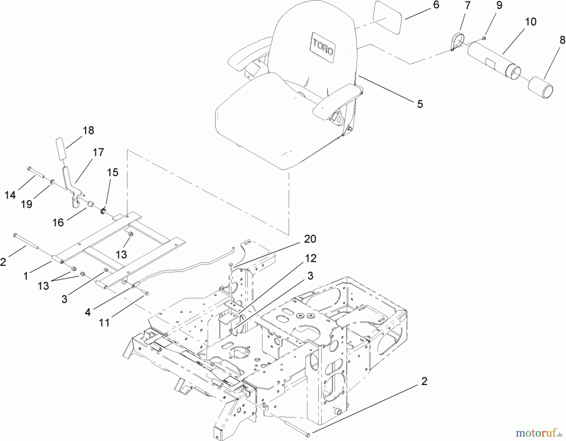  Zerto-Turn Mäher 74413 (Z449) - Toro Z Master Mower, 48