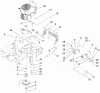Zerto-Turn Mäher 74413 (Z449) - Toro Z Master Mower, 48" TURBO FORCE Side Discharge Deck (SN: 270000001 - 270999999) (2007) Listas de piezas de repuesto y dibujos ENGINE, CLUTCH AND MUFFLER ASSEMBLY