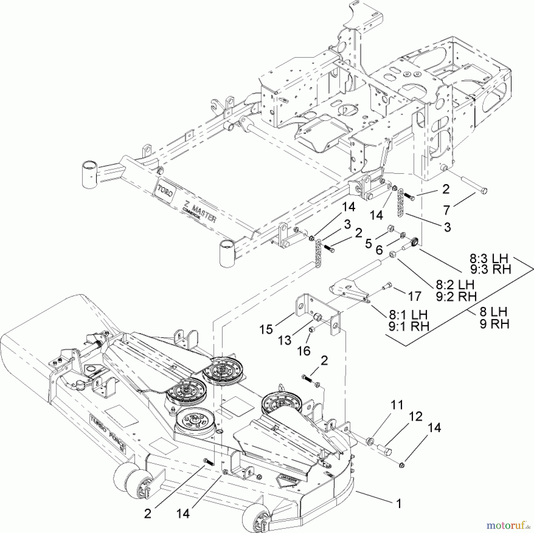  Zerto-Turn Mäher 74415 (Z449) - Toro Z Master Mower, 52