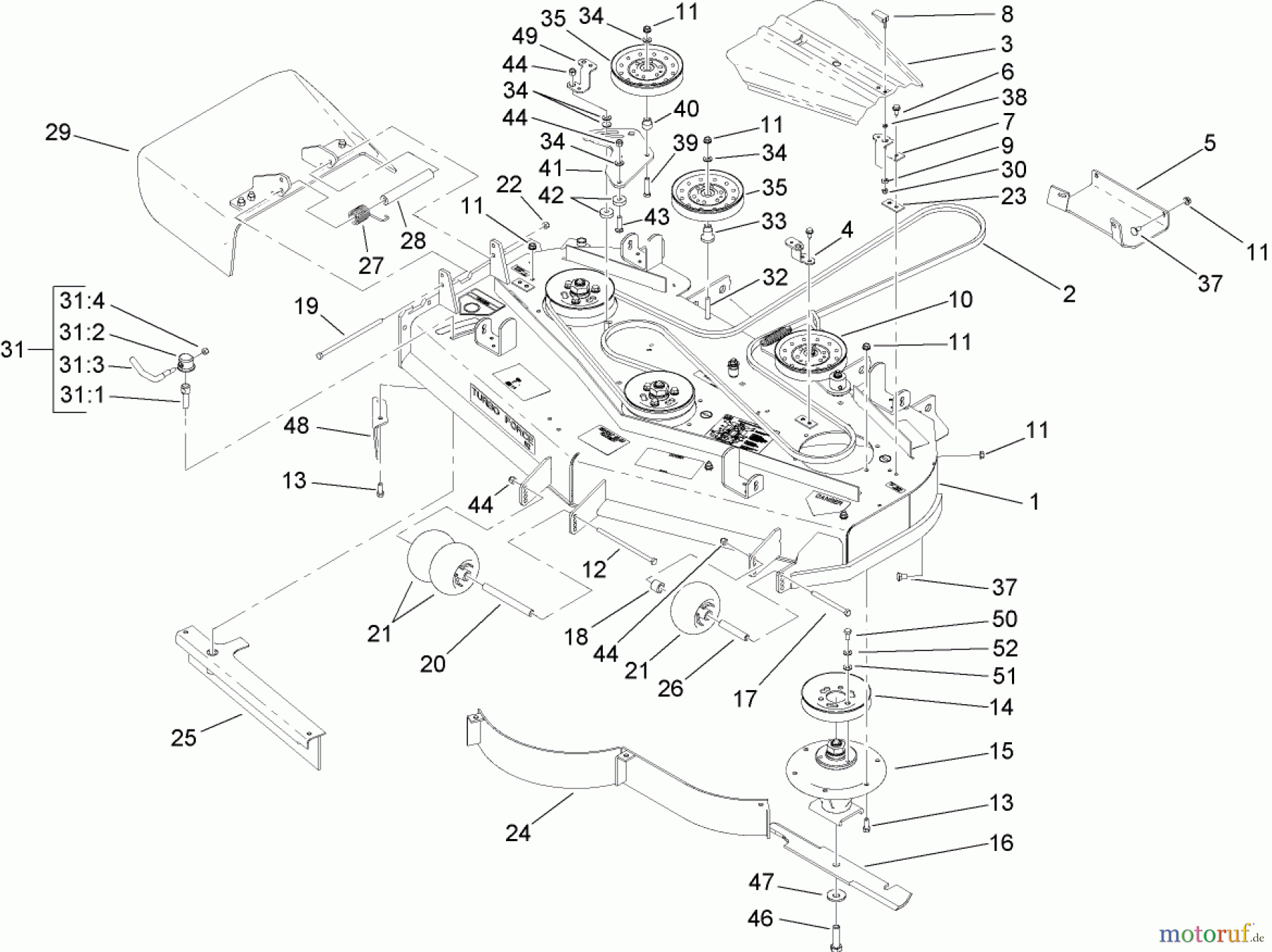  Zerto-Turn Mäher 74416CP (Z450) - Toro Z Master Mower, 52