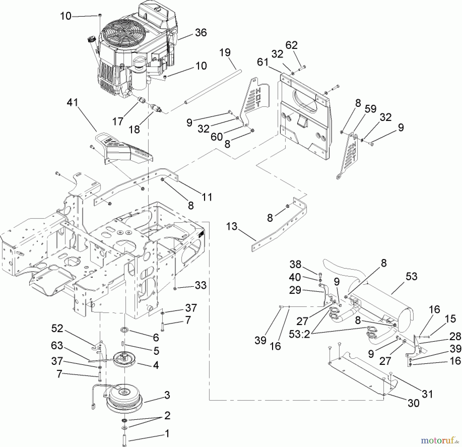  Zerto-Turn Mäher 74416CP (Z450) - Toro Z Master Mower, 52