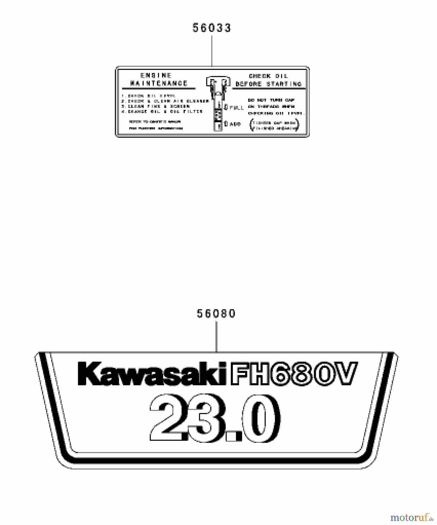  Zerto-Turn Mäher 74416TE (Z453) - Toro Z Master Mower, 132cm TURBO FORCE Side Discharge Deck (SN: 250000001 - 250005000) (2005) DECAL ASSEMBLY KAWASAKI FH680V-AS21