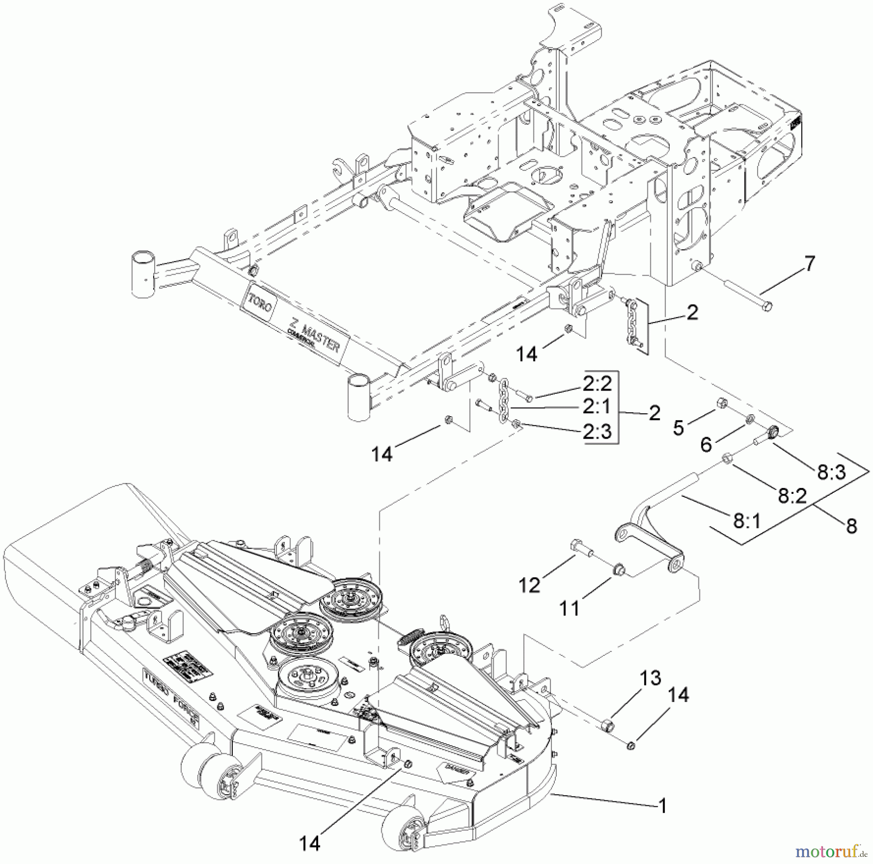  Zerto-Turn Mäher 74417 (Z453) - Toro Z Master Mower, 48