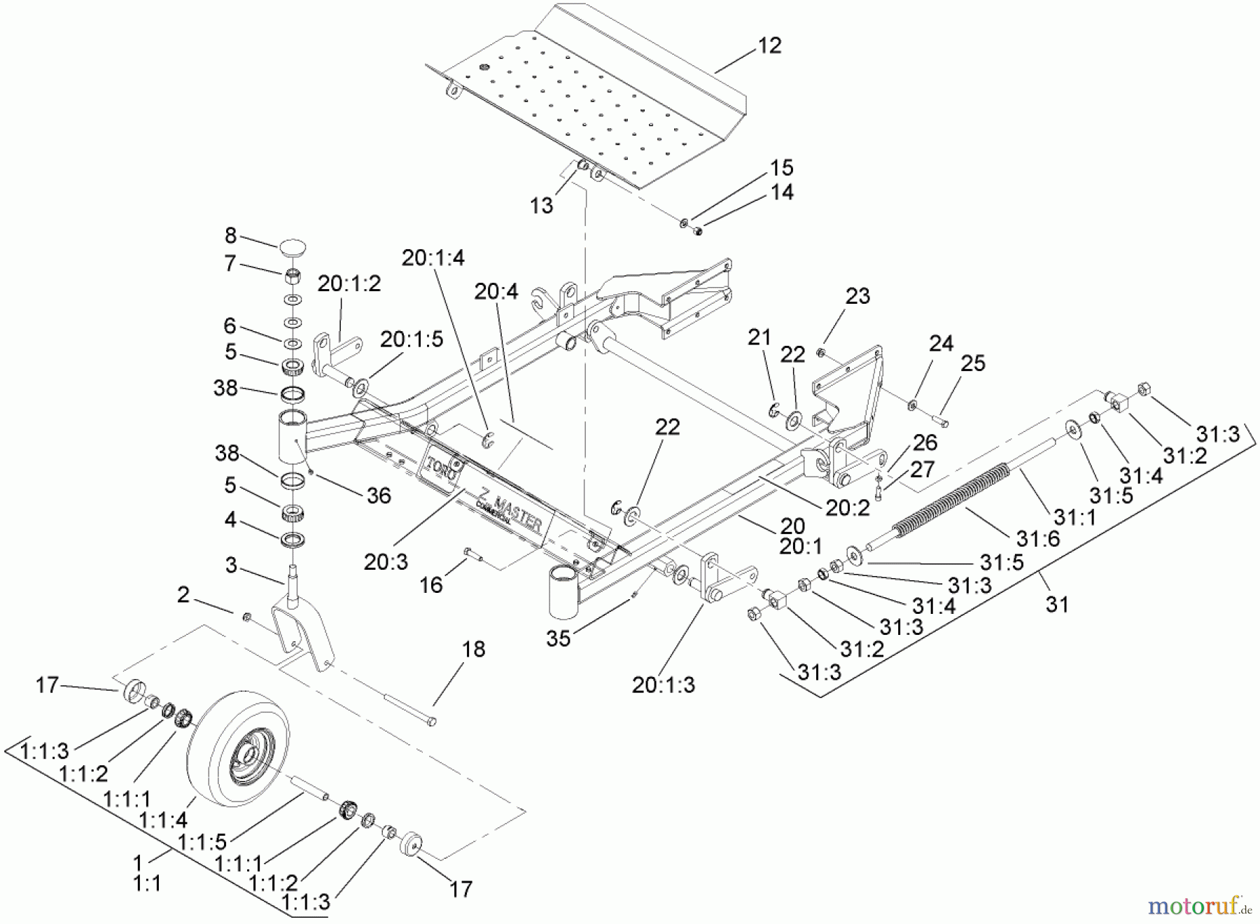  Zerto-Turn Mäher 74418 (Z400) - Toro Z Master Mower, 48