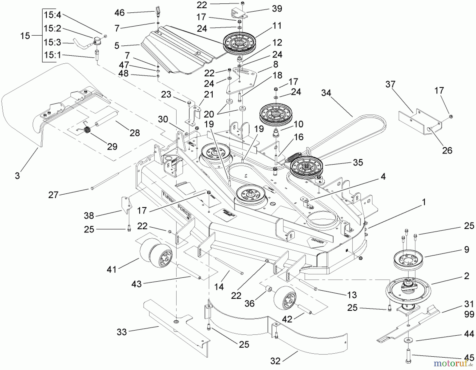  Zerto-Turn Mäher 74441 (Z441) - Toro Z Master Mower, 48