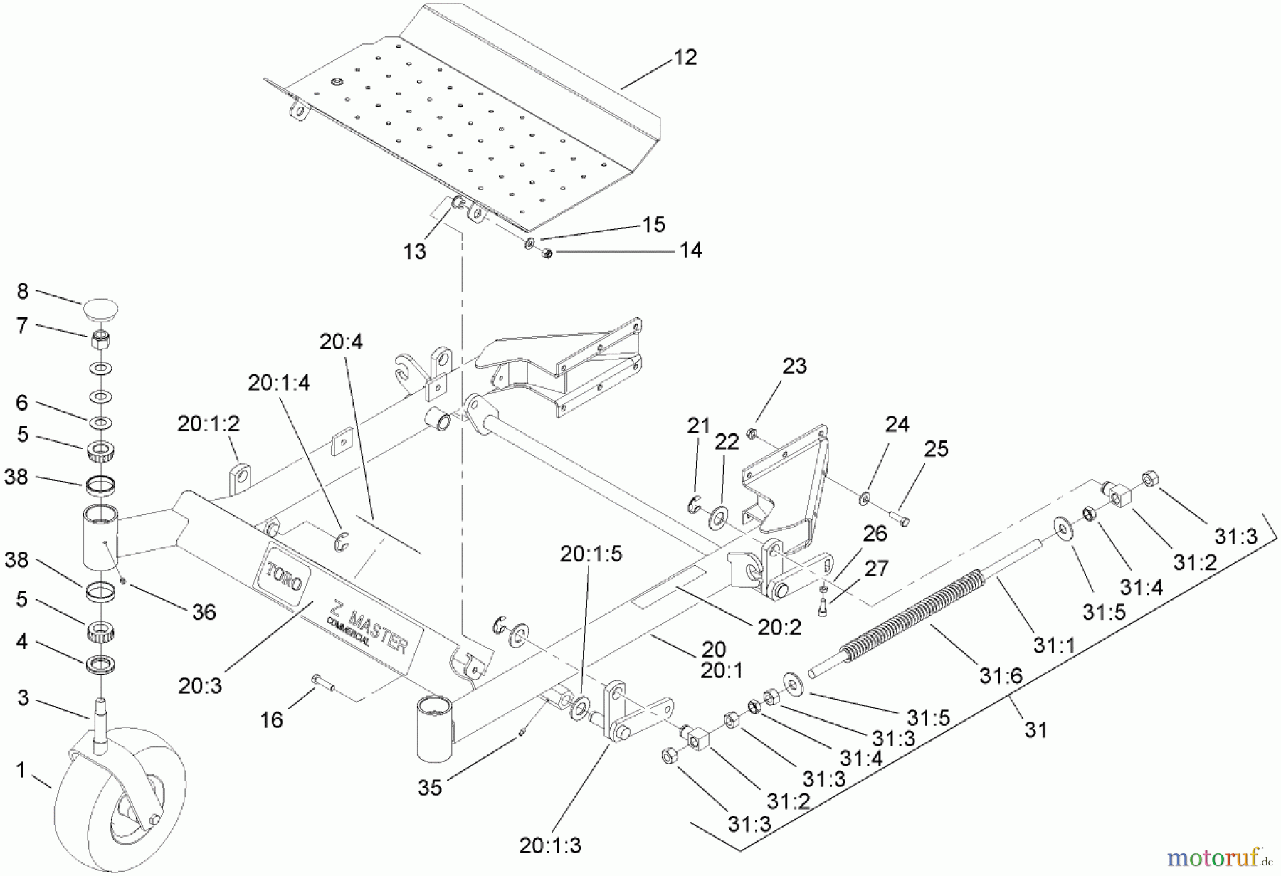  Zerto-Turn Mäher 74441 (Z441) - Toro Z Master Mower, 48