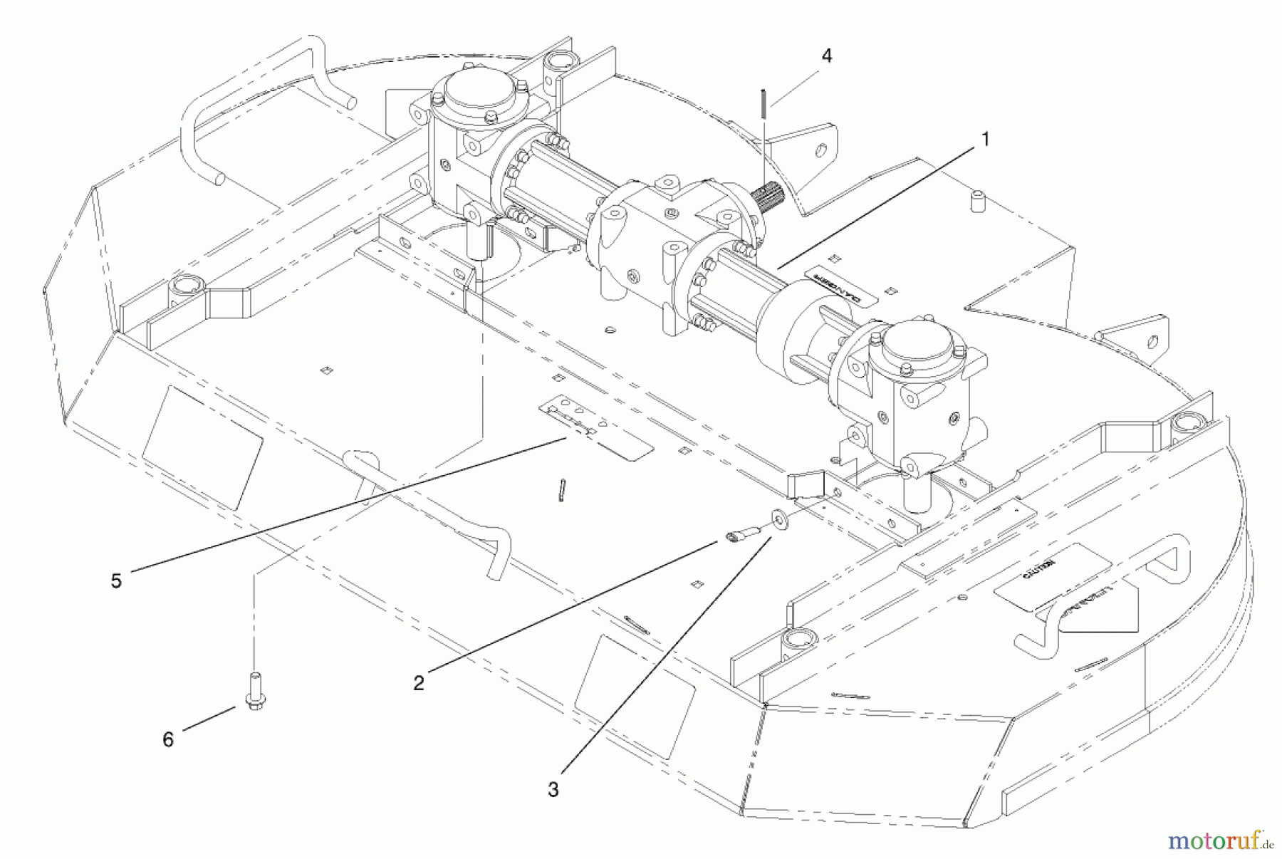  Zerto-Turn Mäher 74804TE (Z350) - Toro Z Master, 122cm Mower and Bagger (SN: 220000001 - 220999999) (2002) GEARBOX KIT ASSEMBLY NO. 105-6178